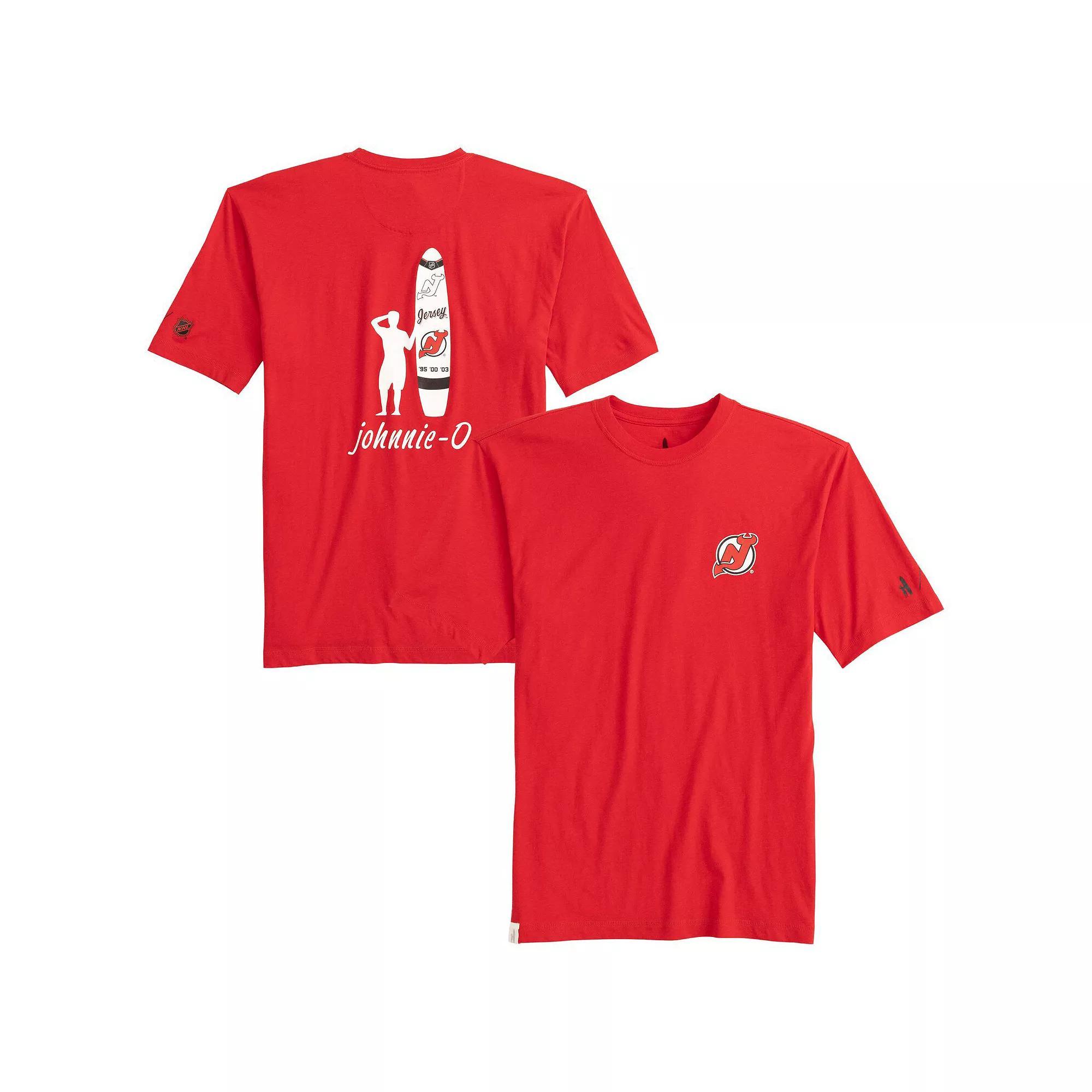 Men's johnnie-O Red New Jersey Devils Heathered Spencer T-Shirt, Size: Large, Nhl Red Product Image