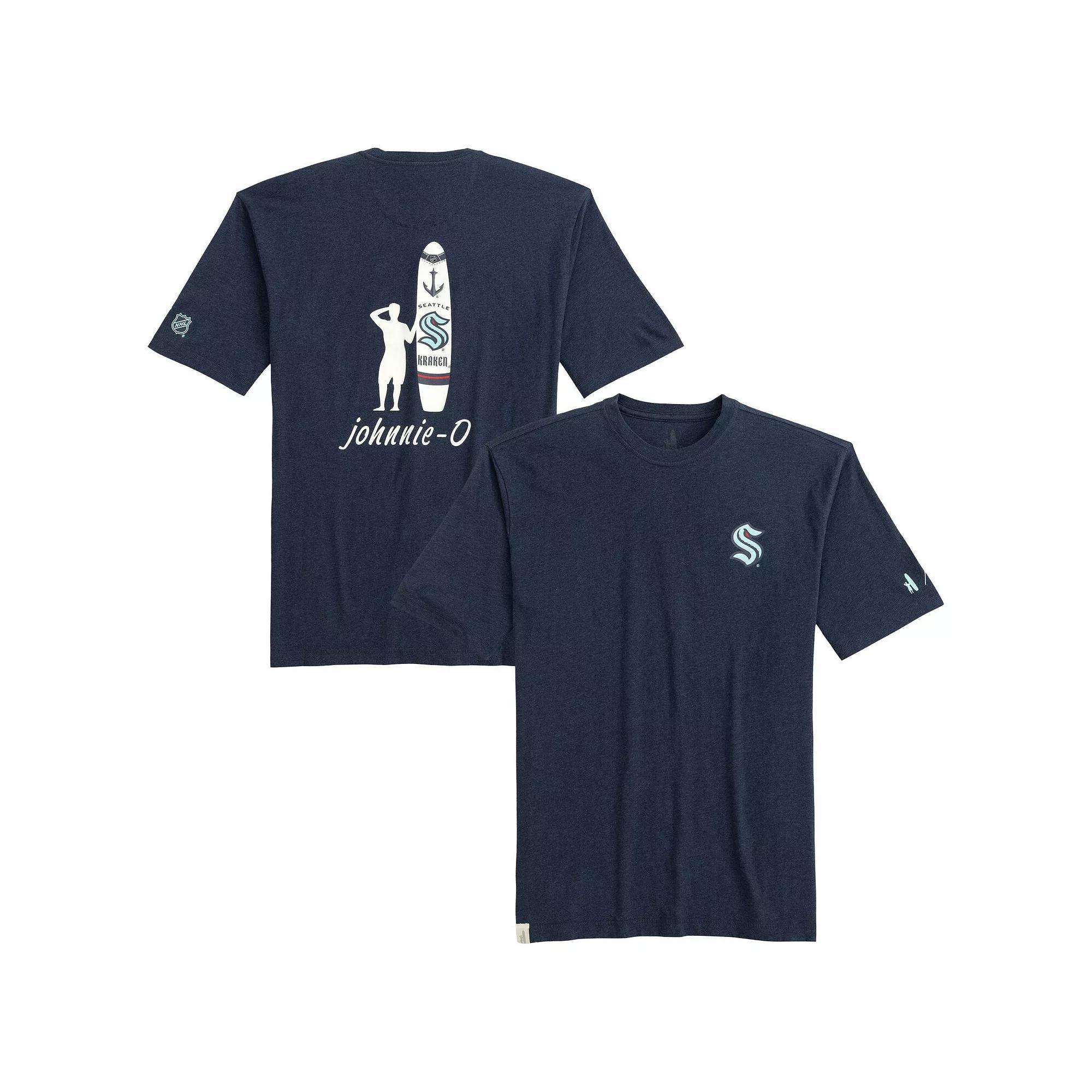 Men's johnnie-O Navy Seattle Kraken Heathered Spencer T-Shirt, Size: XL, Krk Blue Product Image