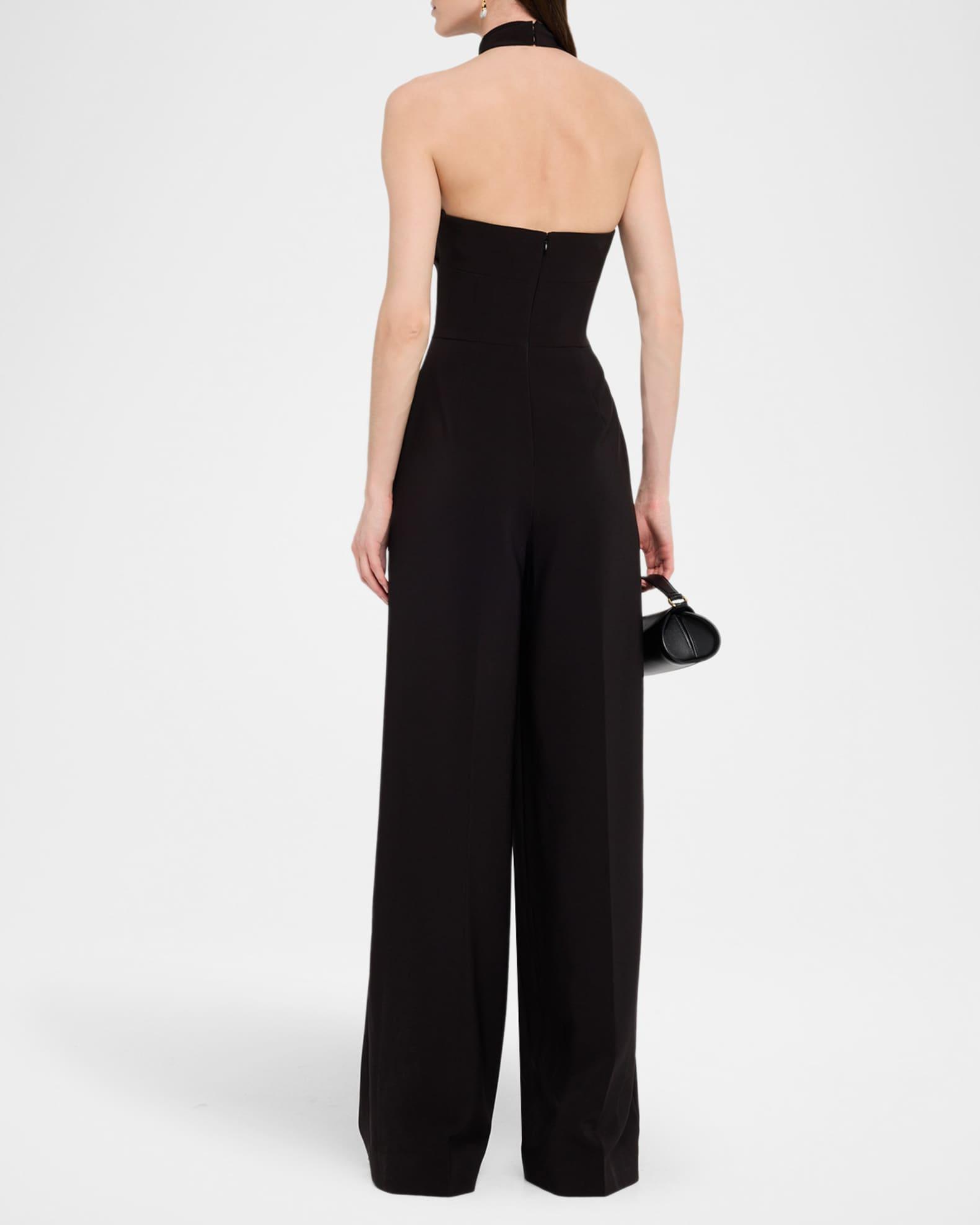 Bridgely Pleated Cutout Halter Jumpsuit Product Image