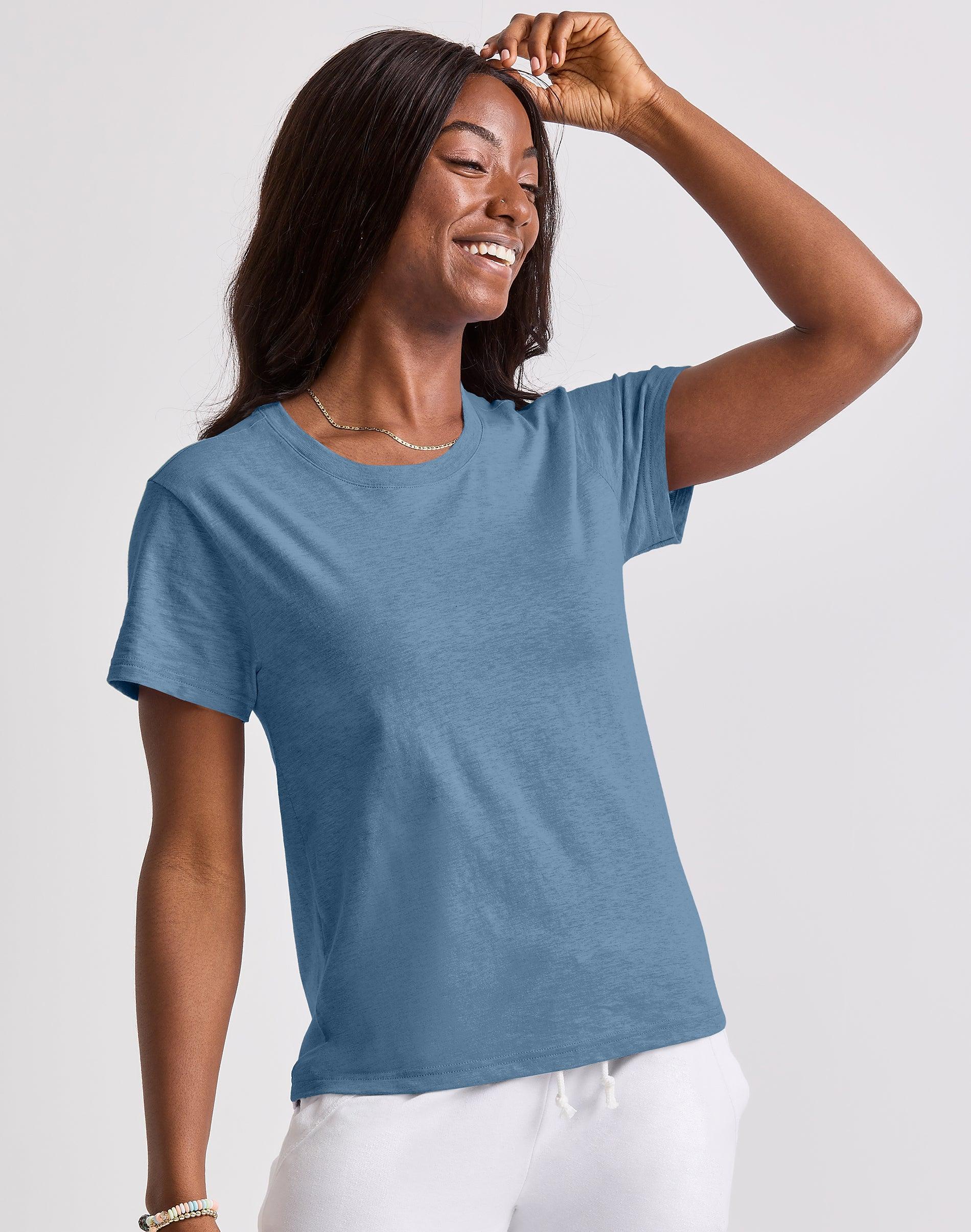Hanes Originals Womens Tri-Blend T-Shirt Concentrated Coral PE Heather XS Product Image