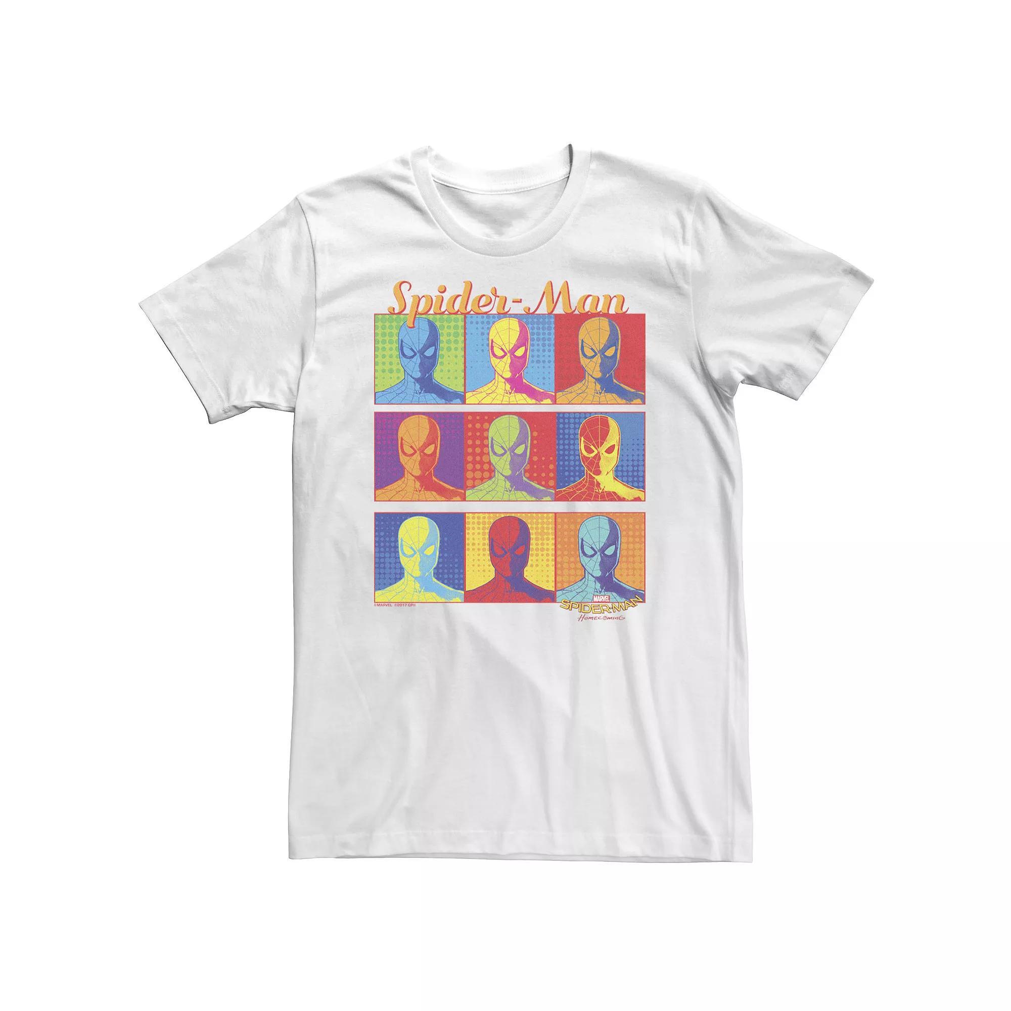Big & Tall Marvel Spider-Man Homecoming Pop Art Tee, Men's, Size: 3XL Tall, White Product Image