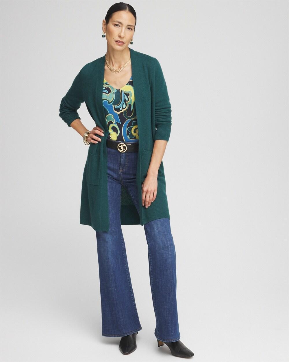 Scroll Print V-Neck Sweater Product Image