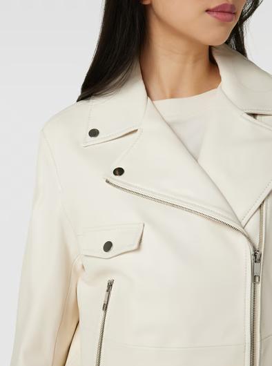 Hugo Boss Sajina Leather Biker Jacket Product Image