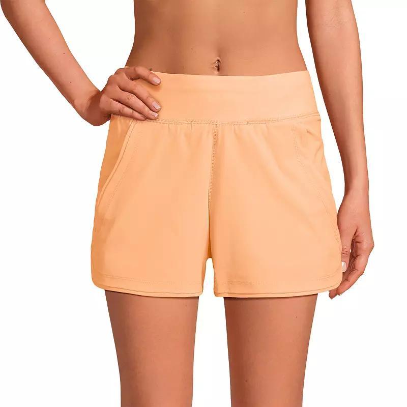 Women's Lands' End 3" Quick Dry Swim Shorts With Panty, Size: 10, Orange Mist Product Image