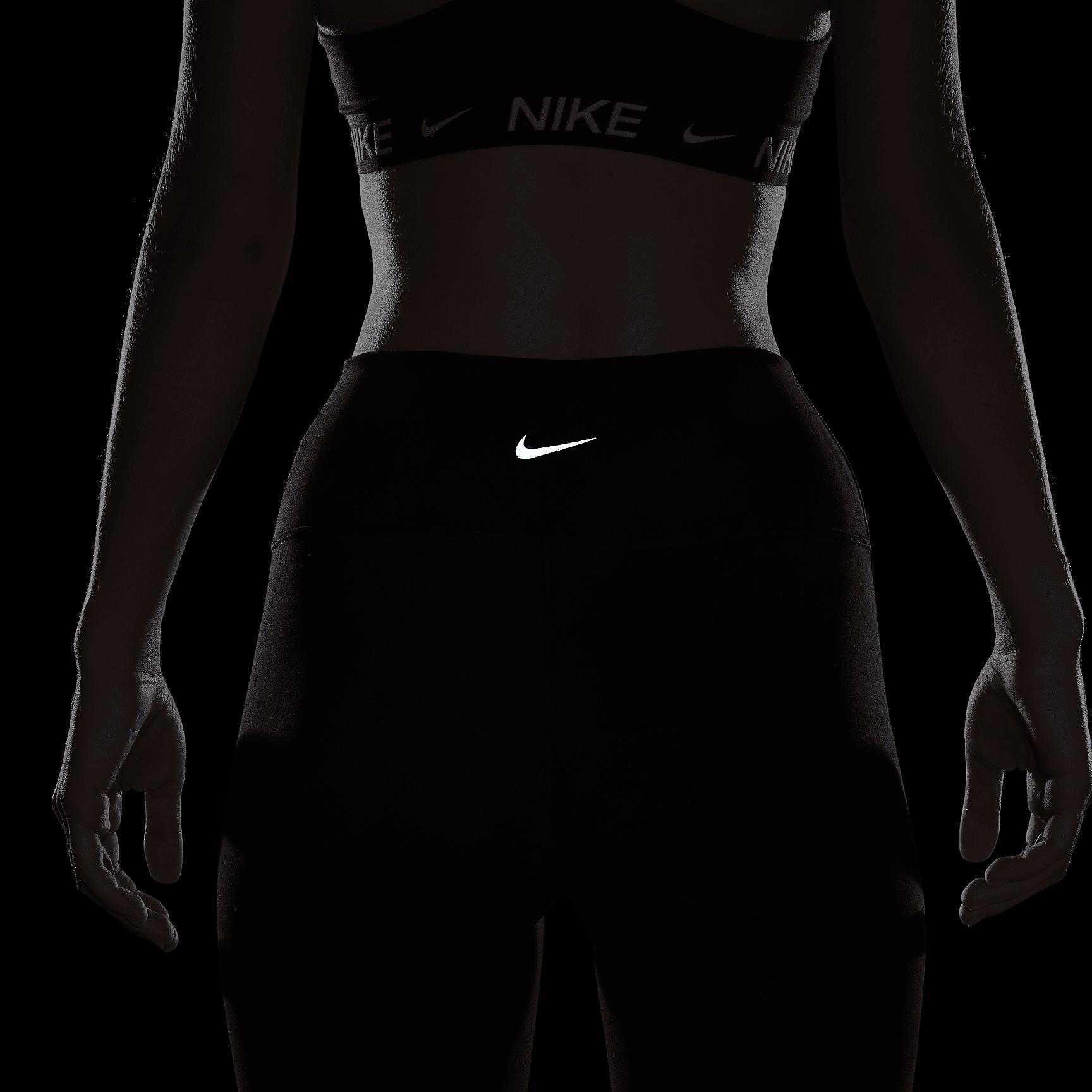 Nike Womens One Dri-FIT High-Waisted Crop Leggings in Black Product Image