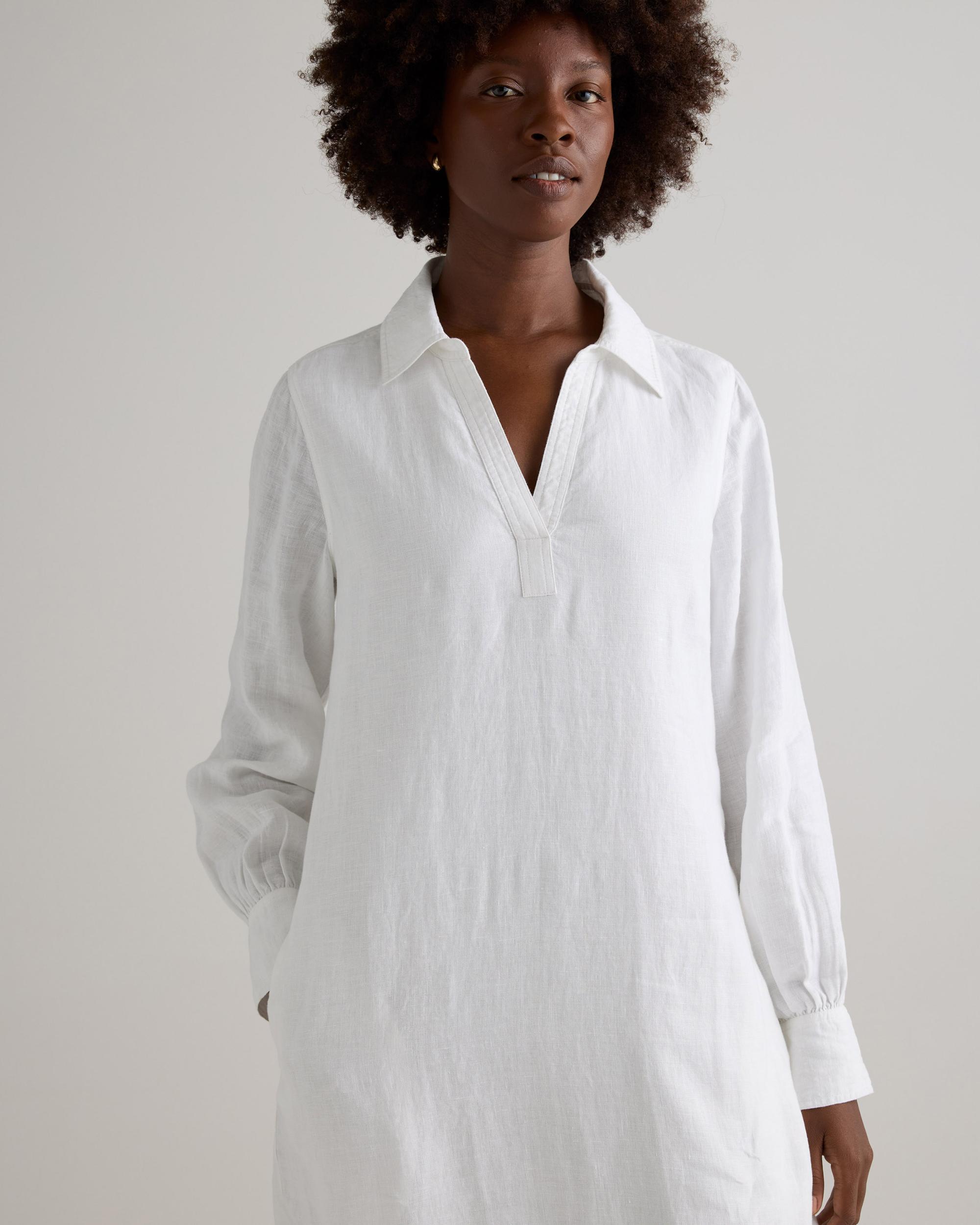 Quince | Women's 100% European Linen Popover Maxi Dress Size XL Product Image