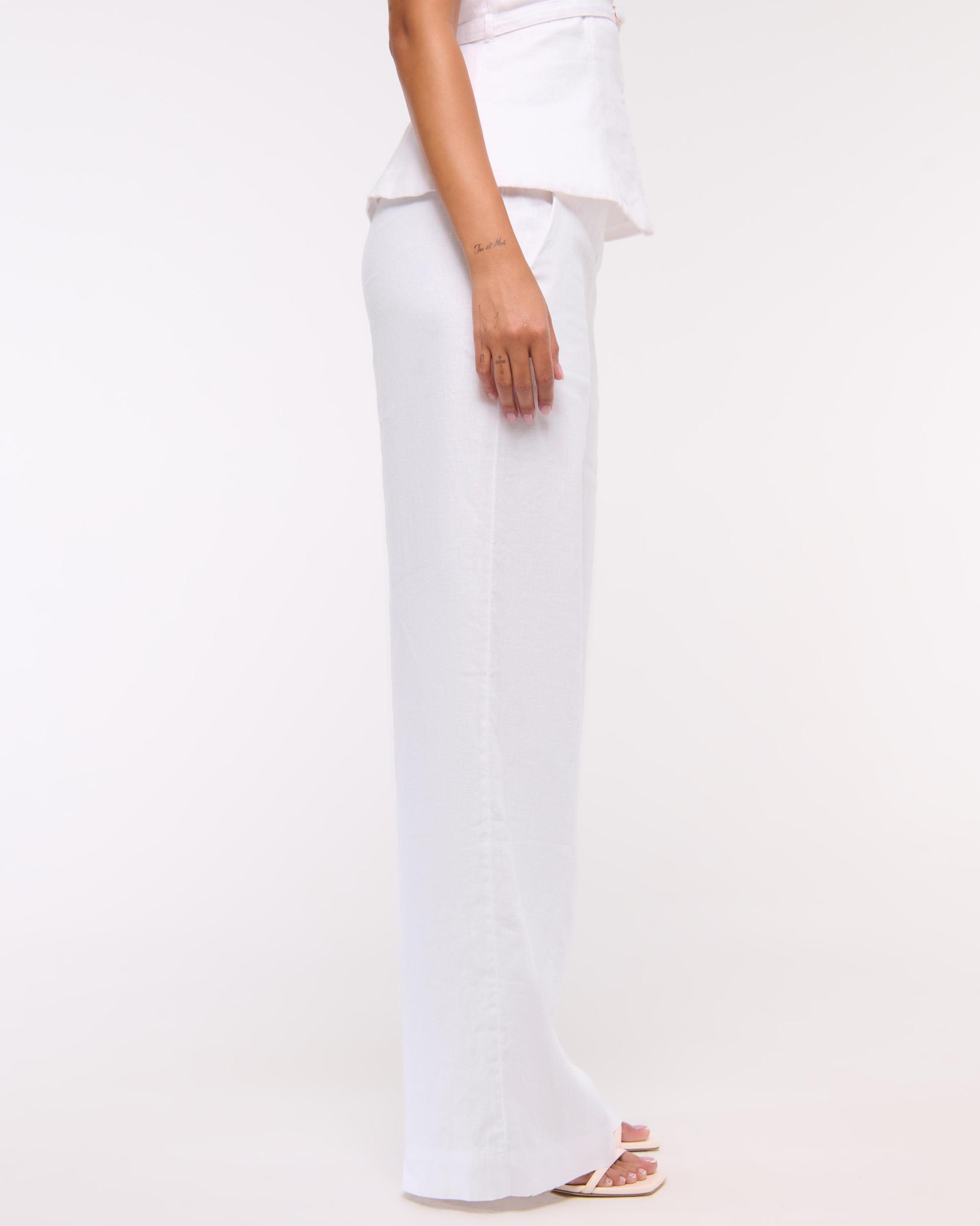 Premium Linen Tailored Ultra Wide Leg Pant Product Image
