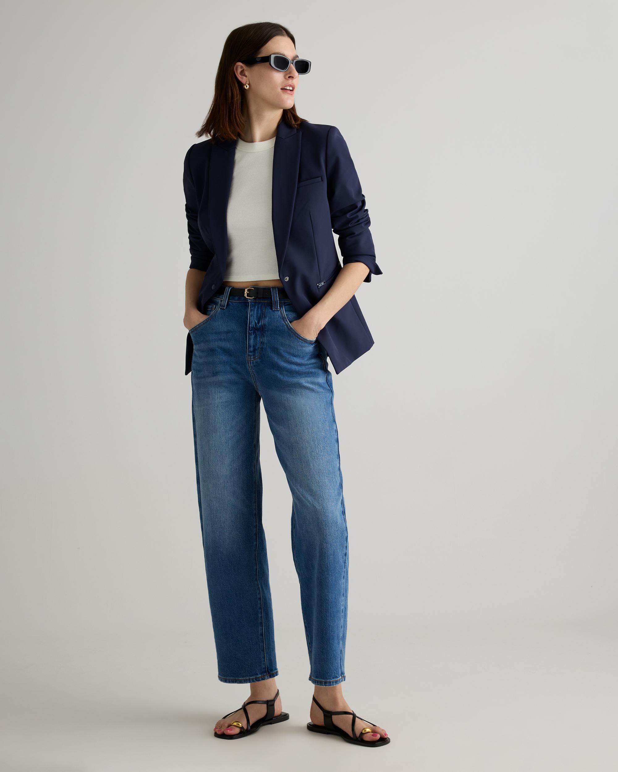 Quince | Women's Scuba Single Breasted Convertible Blazer Size XL, Nylon Product Image