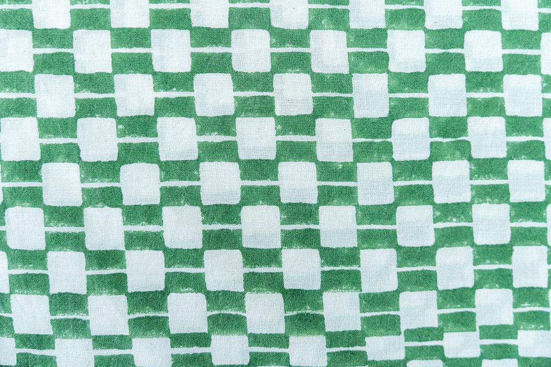 Green Blocks Smocked Skirt Product Image