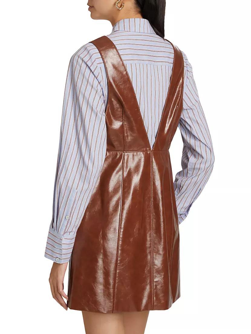 Tade Layered Faux Leather Minidress Product Image