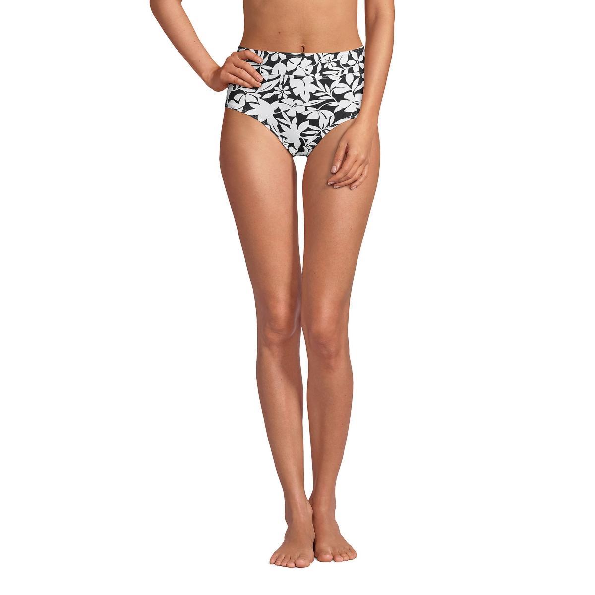 Womens Lands End Retro Tummy Slimmer High-Waist Bikini Bottoms Product Image