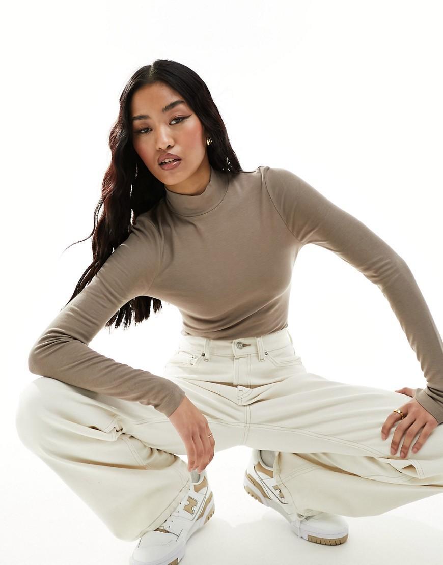 ASOS DESIGN long sleeve bodysuit with turtle neck Product Image