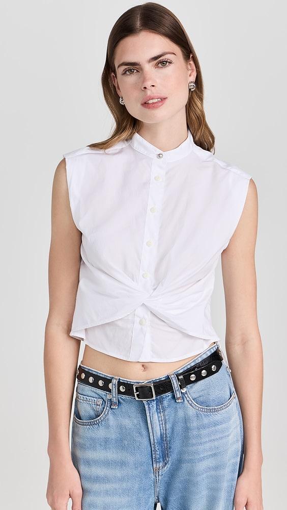 rag & bone Louisa Sleeveless Poplin Shirt | Shopbop Product Image