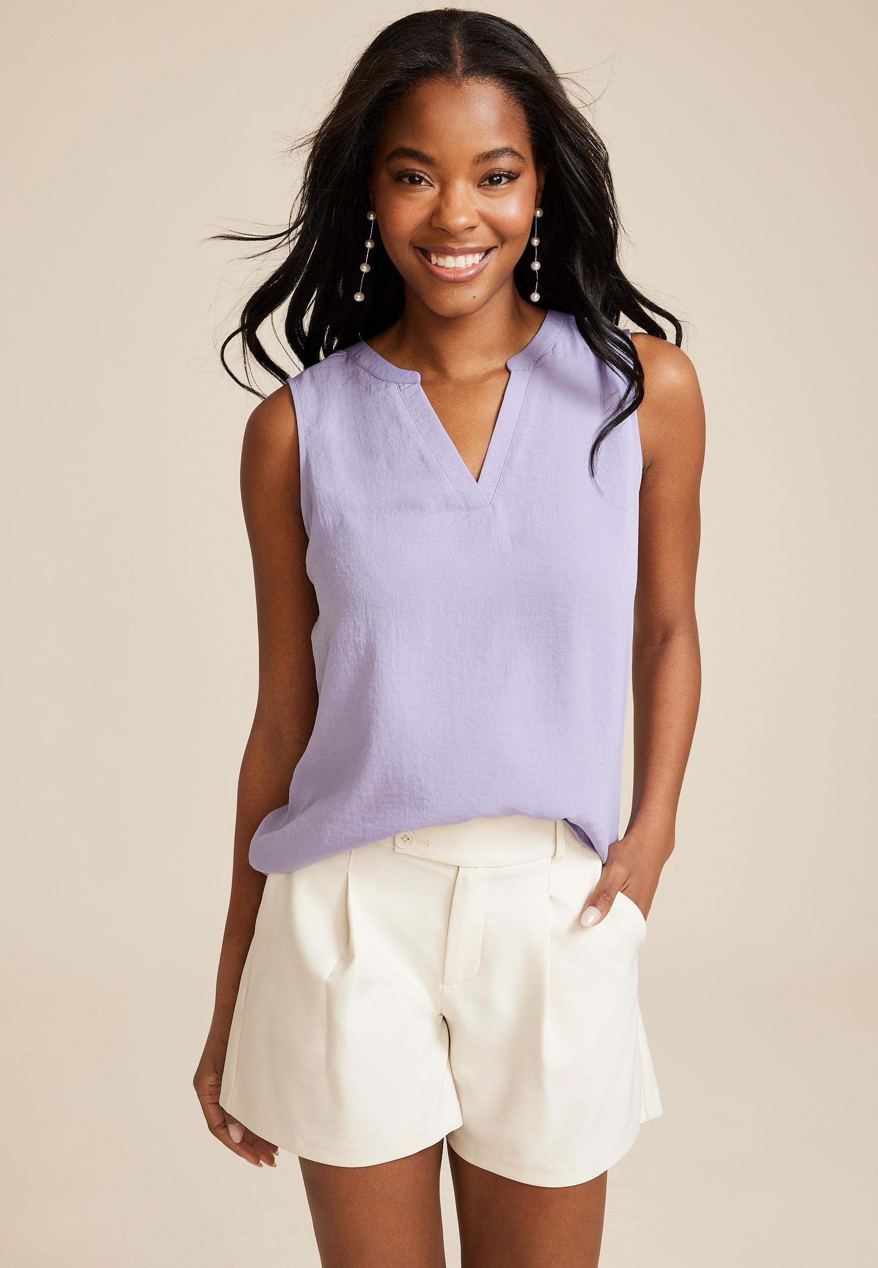 Maurices Womens Small Size Atwood Tank Top Blue Product Image