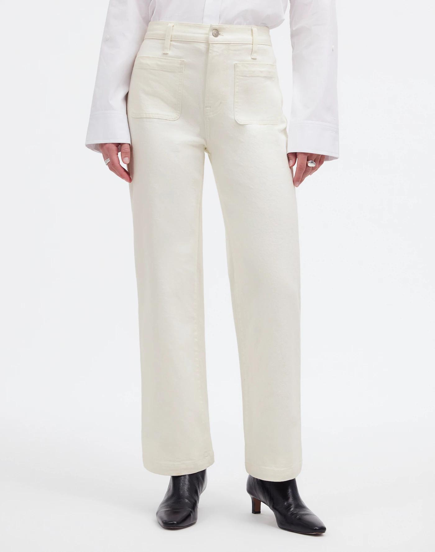 The Petite Emmett Wide-Leg Full Length Jean: Patch Pocket Edition Product Image