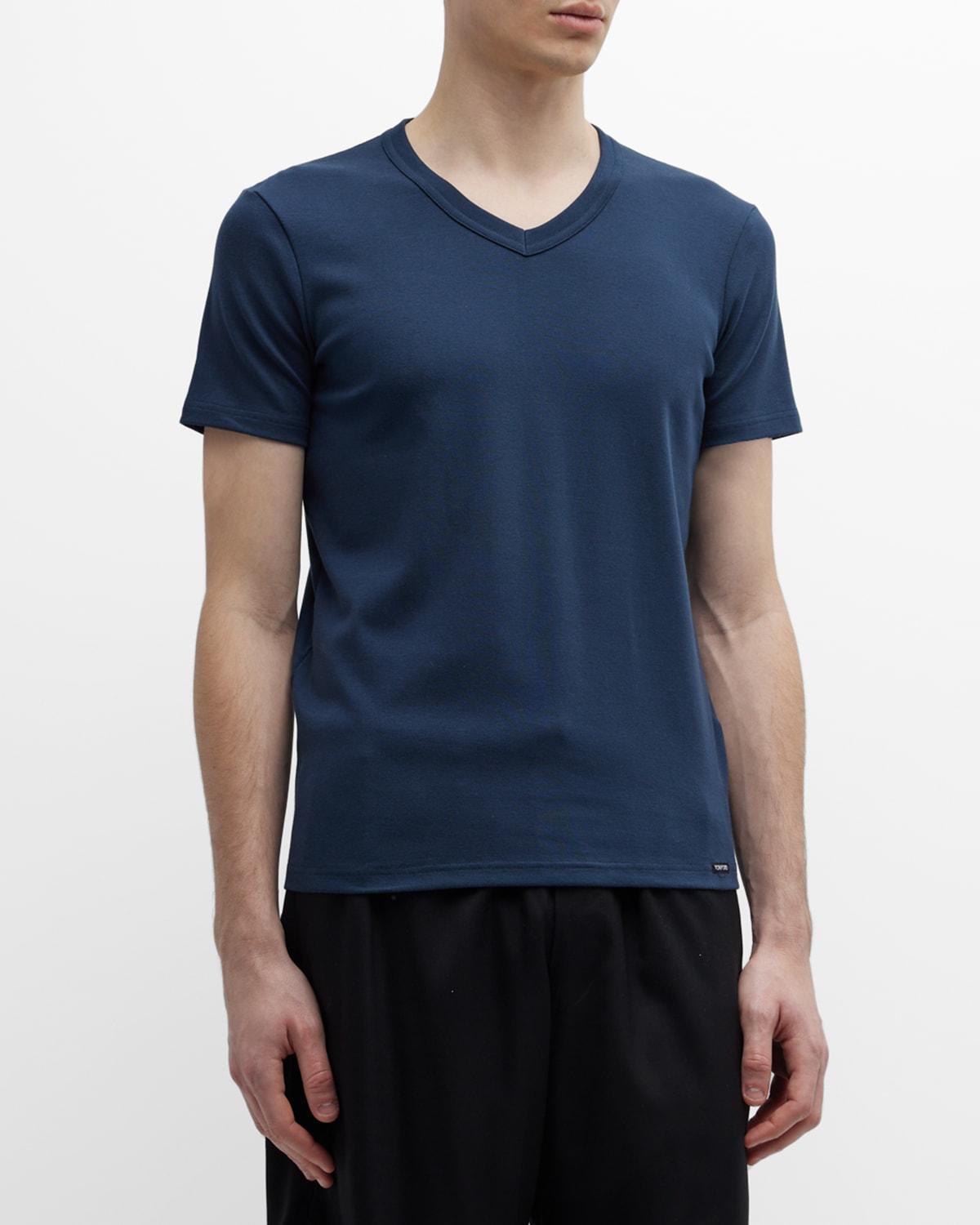 Tom Ford Cotton Blend V-Neck Tee Product Image