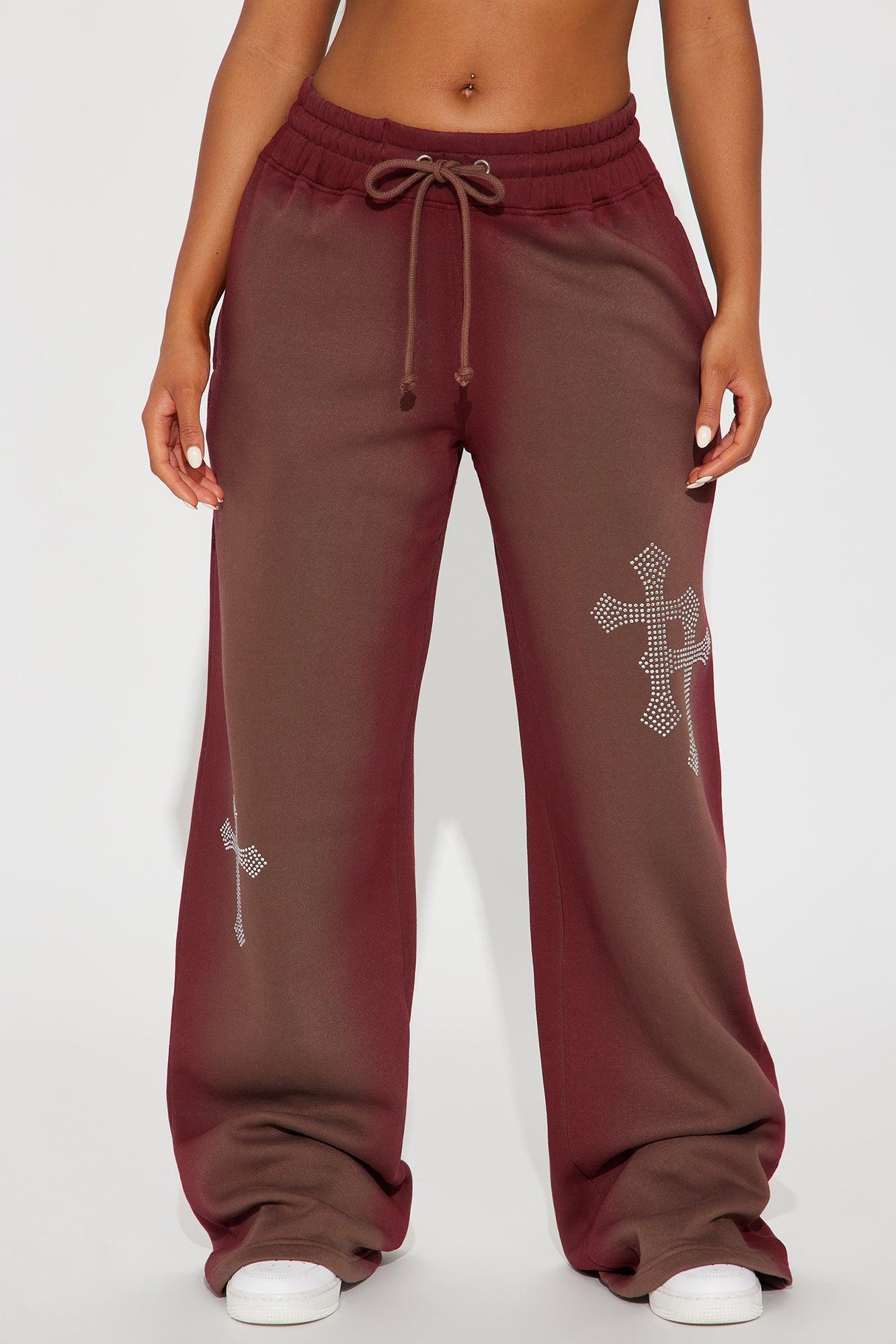 Every Day's A Good Day Washed Wide Leg Pant - Brown/combo Product Image