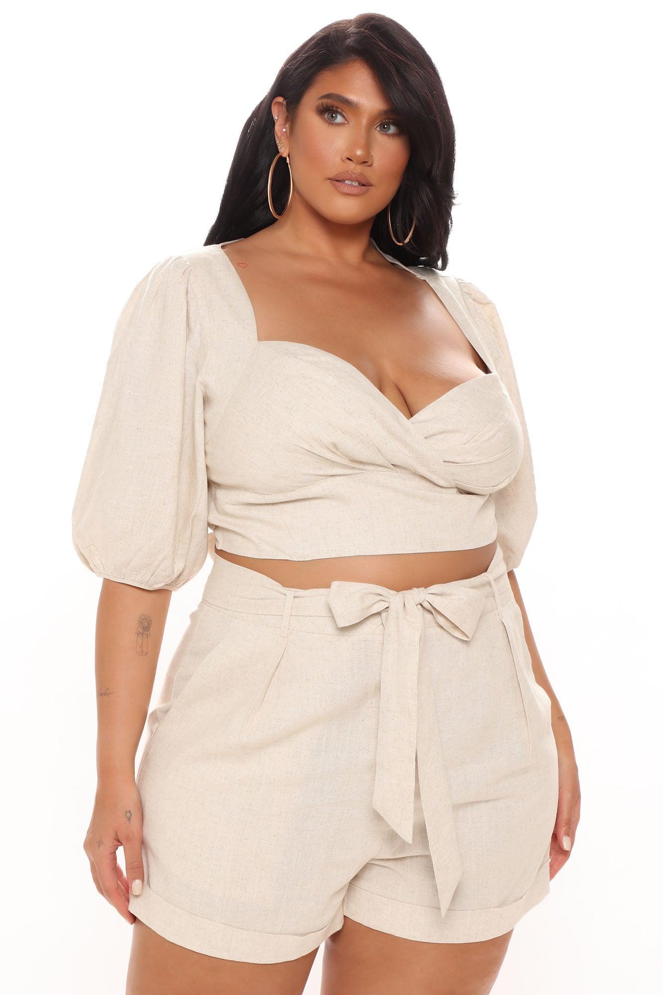 Mimosa And Chill Short Set - Nude Product Image