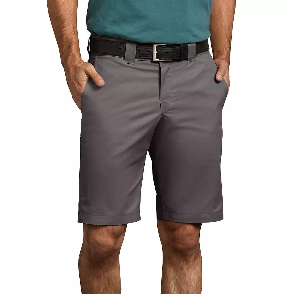 Men's Dickies Slim-Fit Flat-Front Work Shorts, Size: 36, Grey Gray Product Image