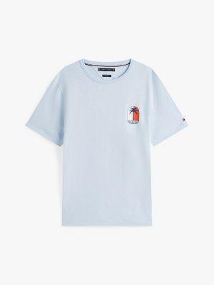 Palm Tree Logo Slub Cotton T-Shirt Product Image