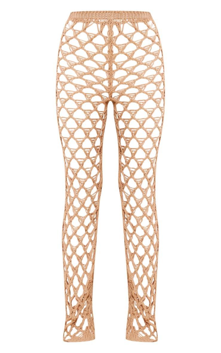 Sand Crochet Netted Tassel Belt Pants Product Image