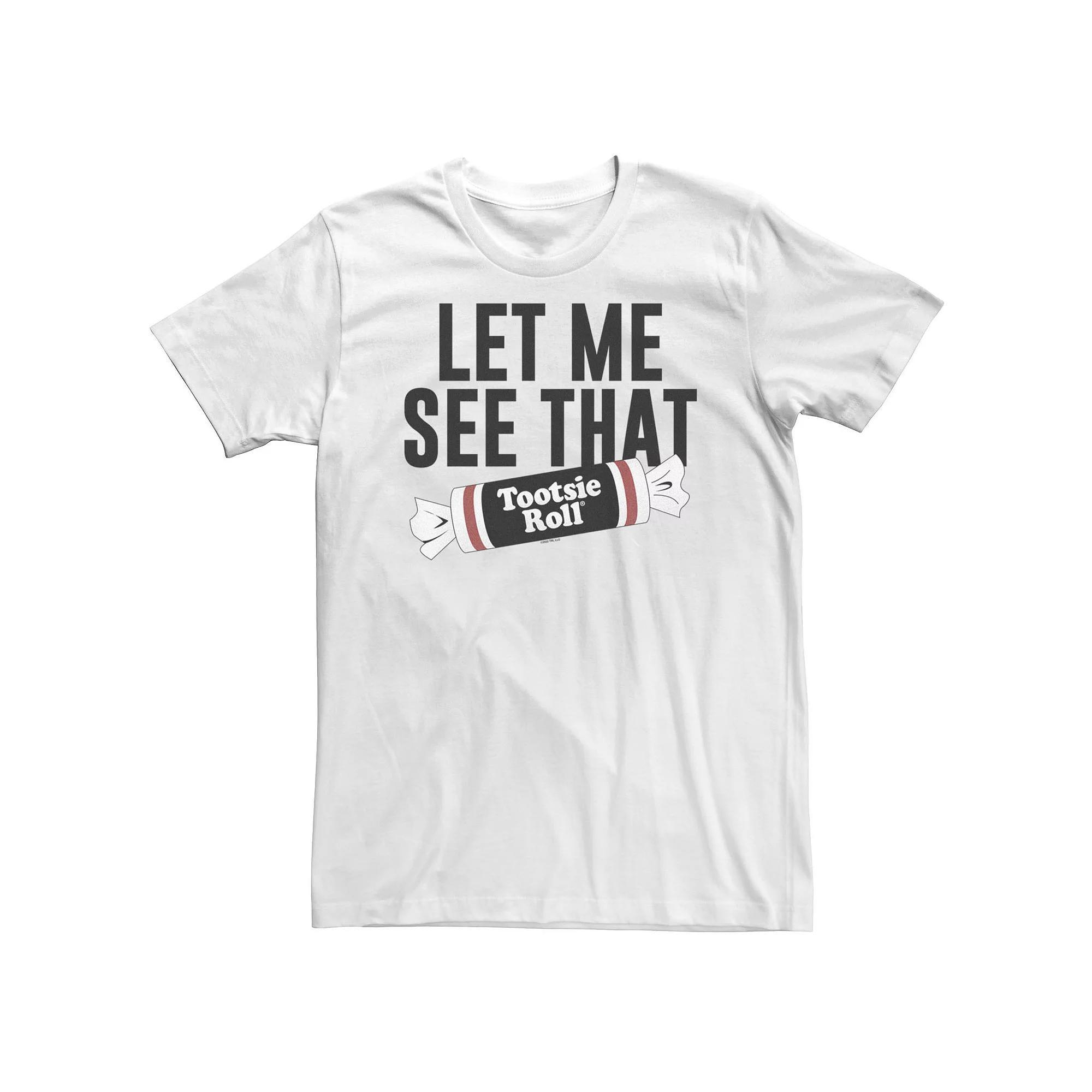 Big & Tall Tootsie Roll Let Me See That Tee, Men's, Size: XXL Tall, White Product Image