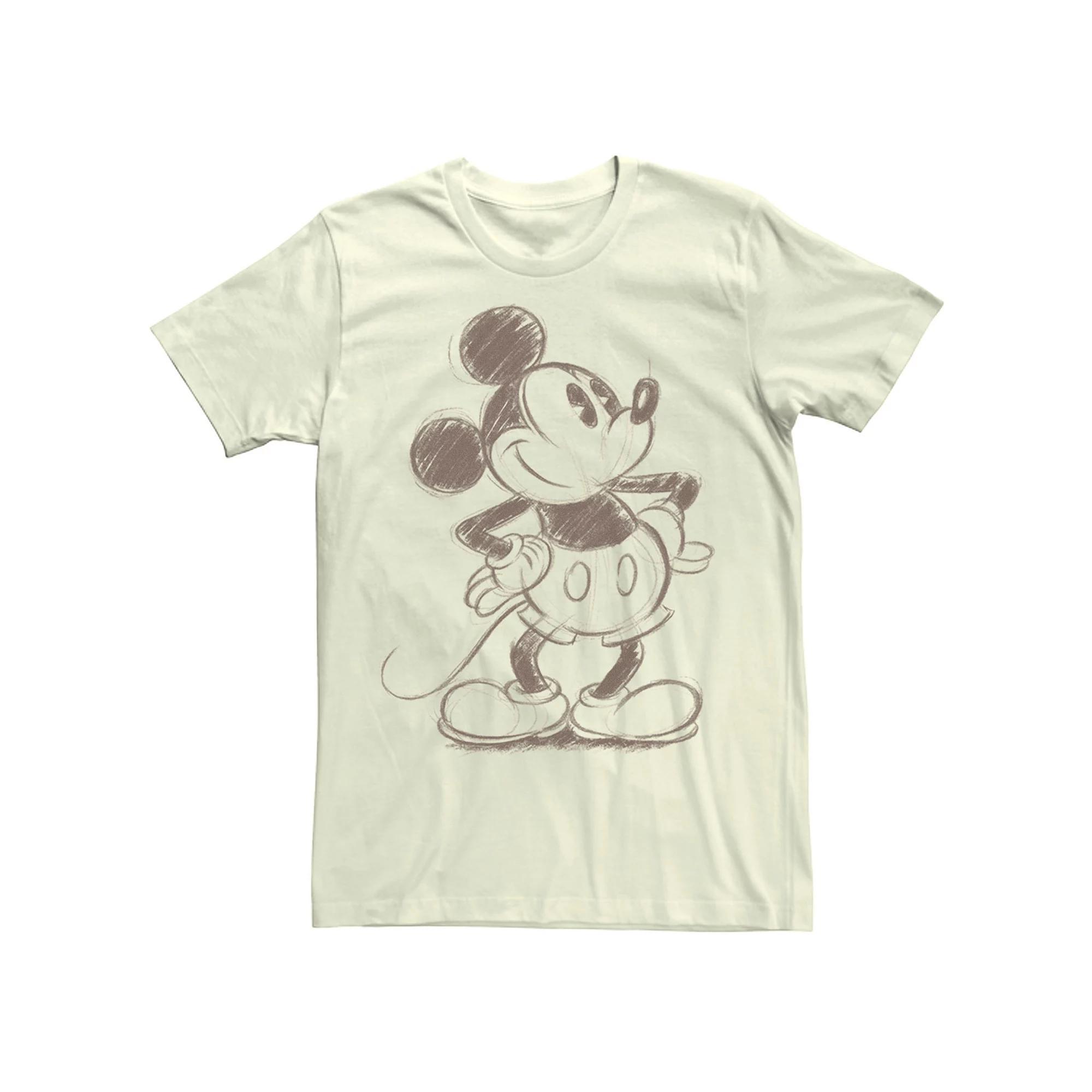 Disney's Mickey Mouse Men's Pencil Sketch Original Graphic Tee, Size: XS, Med Grey Product Image