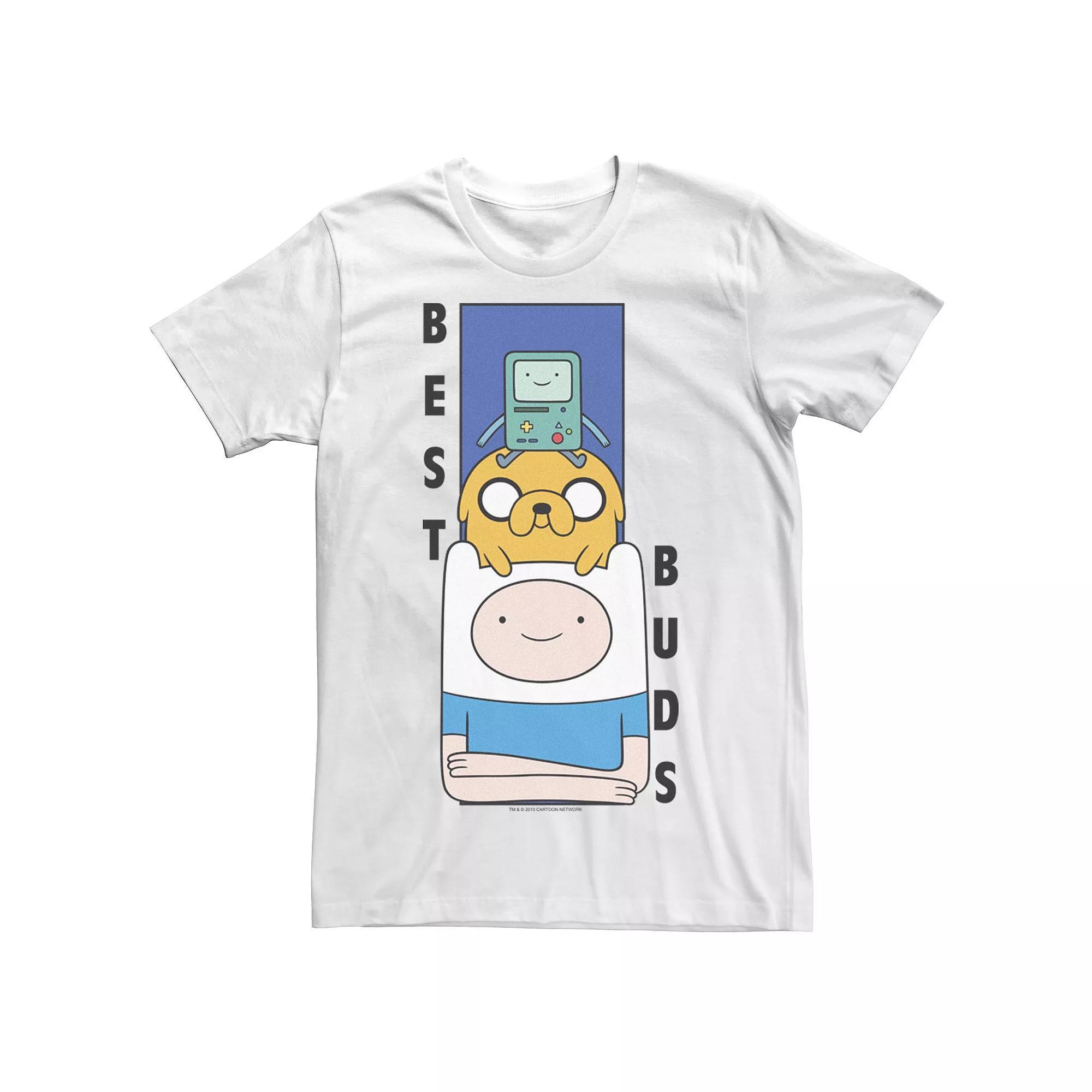 Men's Cartoon Network Adventure Time Finn Jake BMO Best Buds Tee, Boy's, Size: XXL, White Product Image