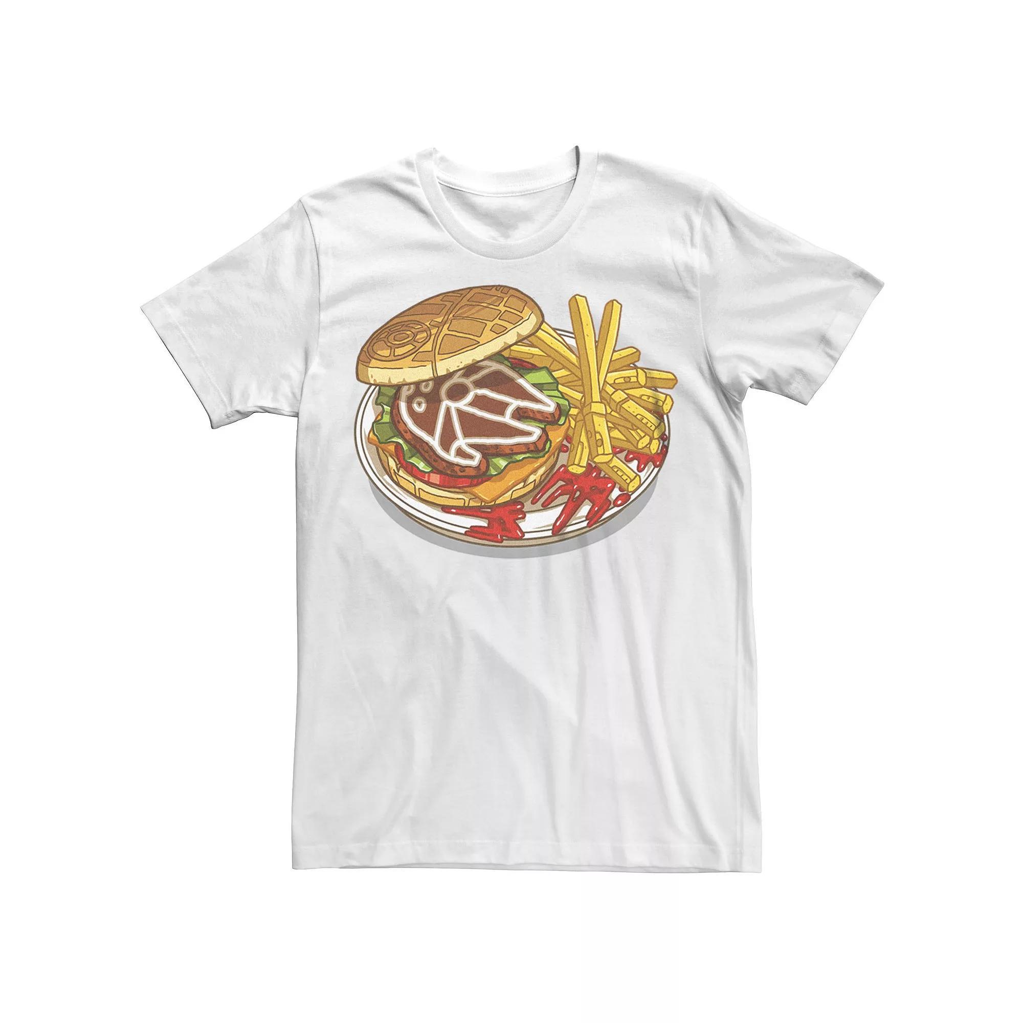 Big & Tall Star Wars Burger And Fries Plate Graphic Tee, Men's, Size: 3XL, White Product Image