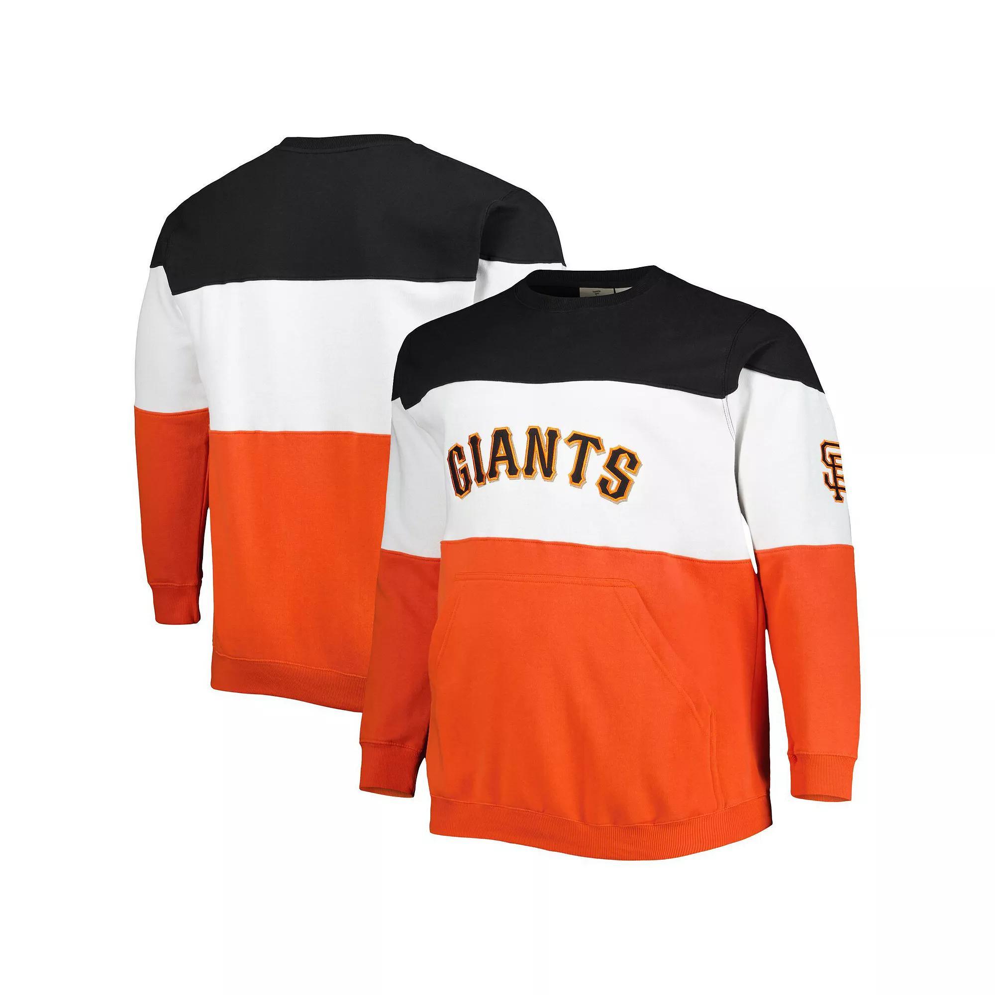 Men's Black/Orange San Francisco Giants Big & Tall Pullover Sweatshirt, Size: 2XLT Product Image