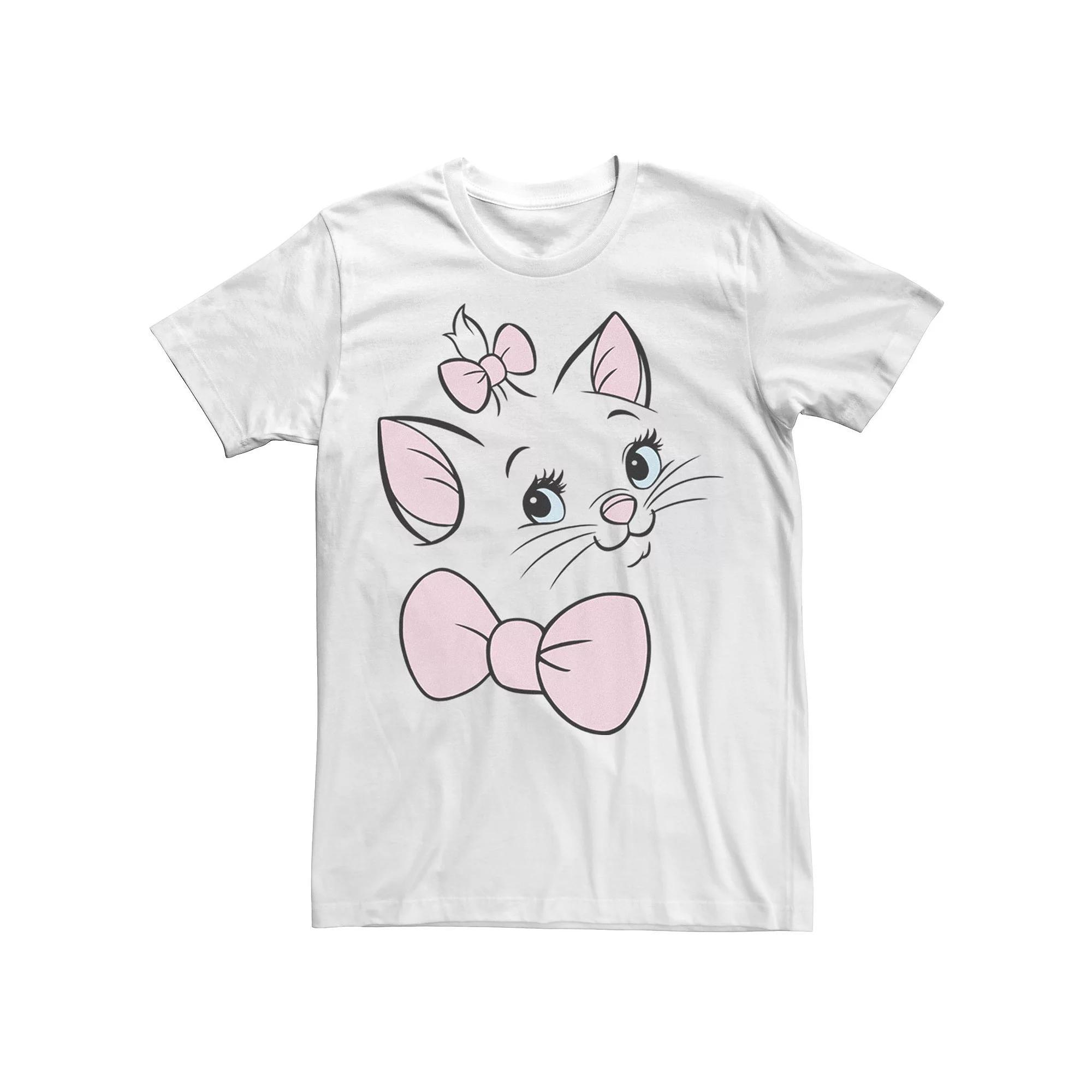 Big & Tall Disney Aristocats Marie Cute Kitten Face Up Close Tee, Men's, Size: 4XL, White Product Image