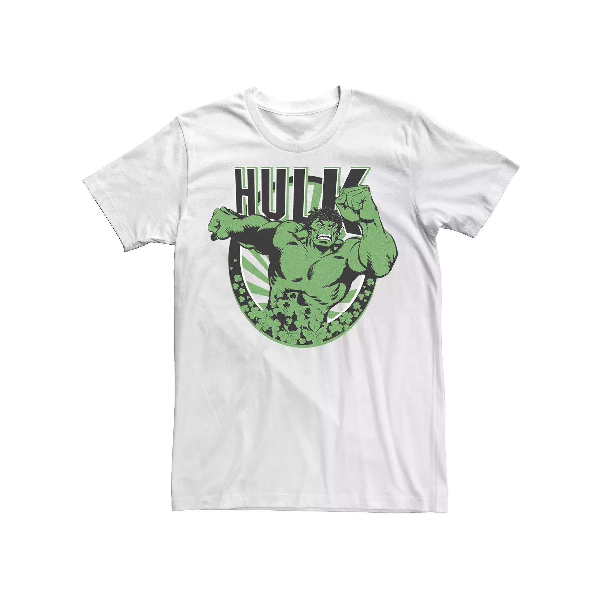 Mens Marvel Hulk St. Pattys Day Circle Logo Tee Product Image