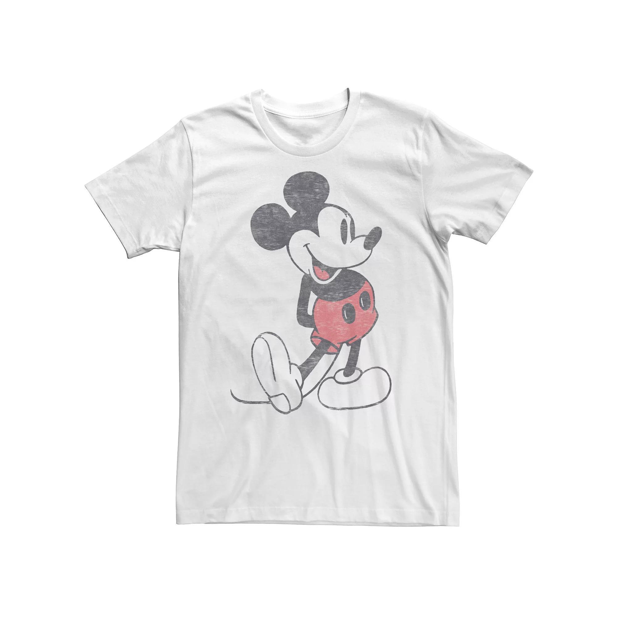 Big & Tall Disney Mickey & Friends Mickey Mouse Vintage Portrait Tee, Men's, Size: 4XL, White Product Image