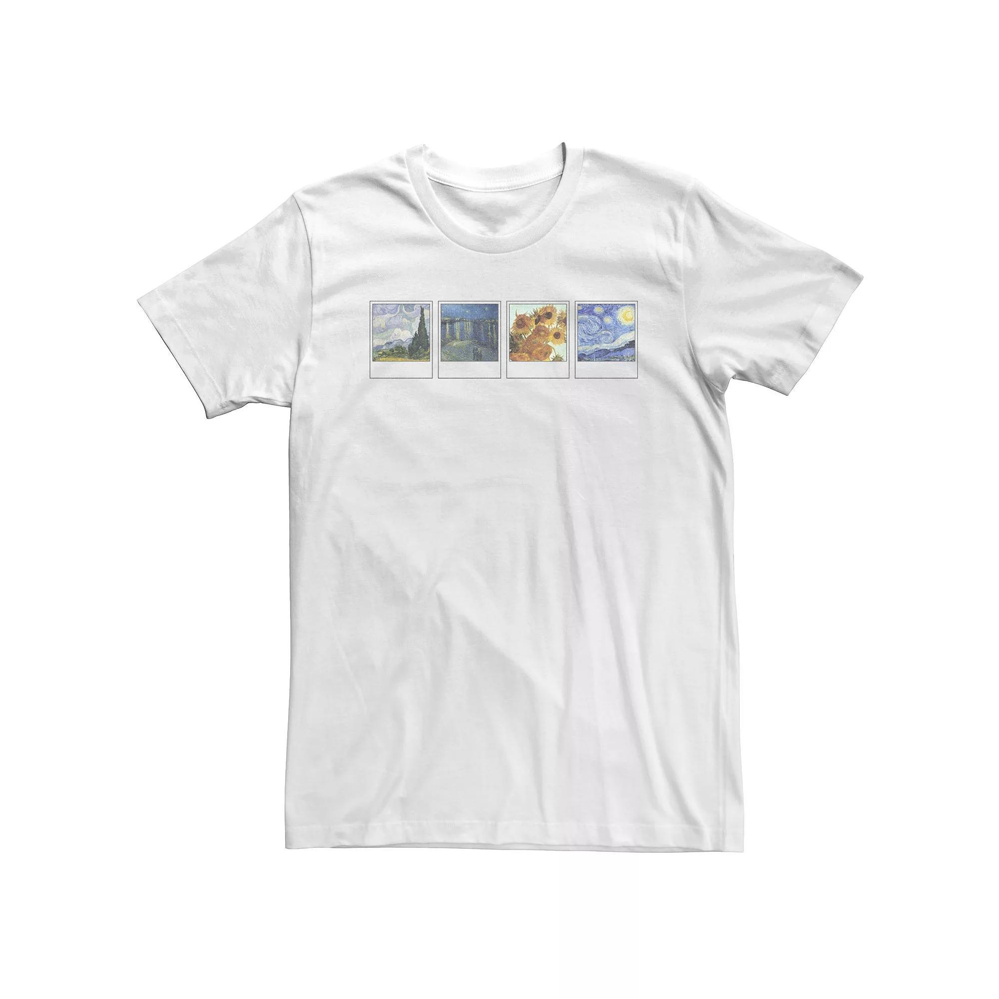 Big & Tall Trendy Vincent van Gogh Polaroids Tee, Men's, Size: 4XLT, White Product Image