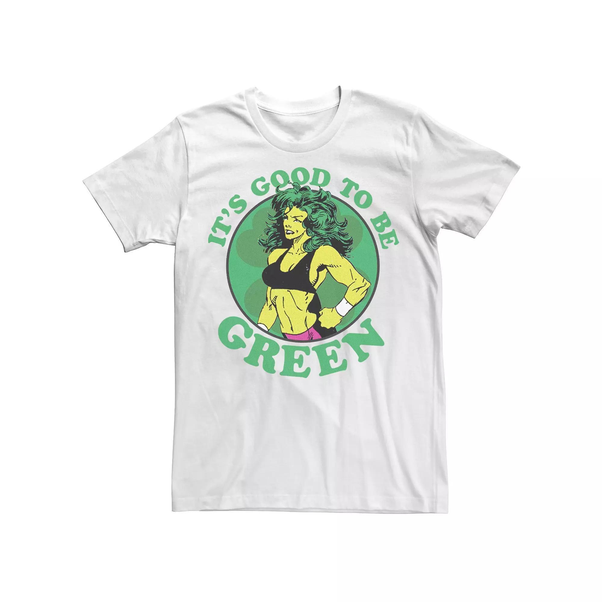 Men's Marvel St. Patrick's Day She-Hulk It's Good To Be Green Tee, Size: XXL, White Product Image