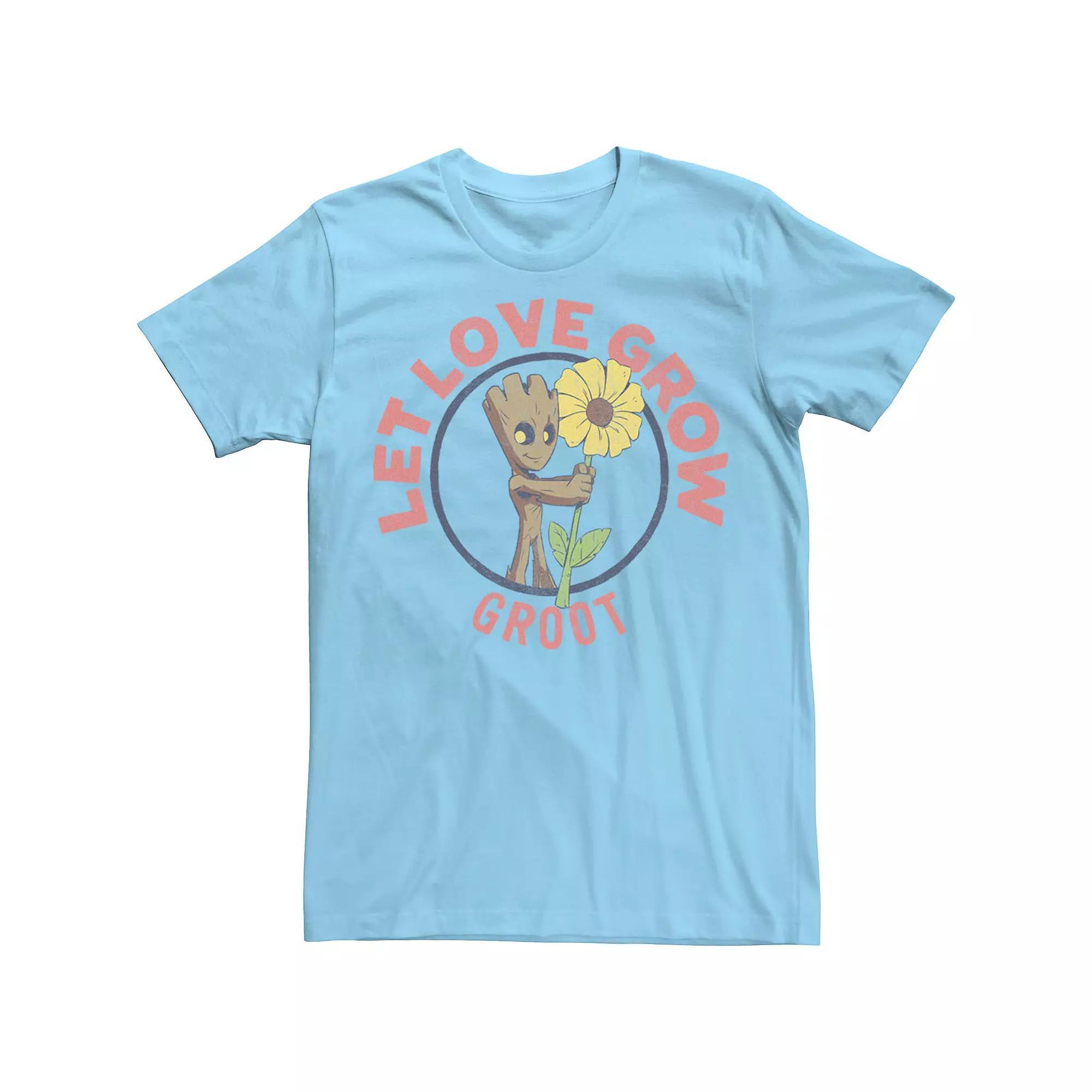 Men's Marvel Let Love Grow Comic Tee, Size: XXL, Light Blue Product Image