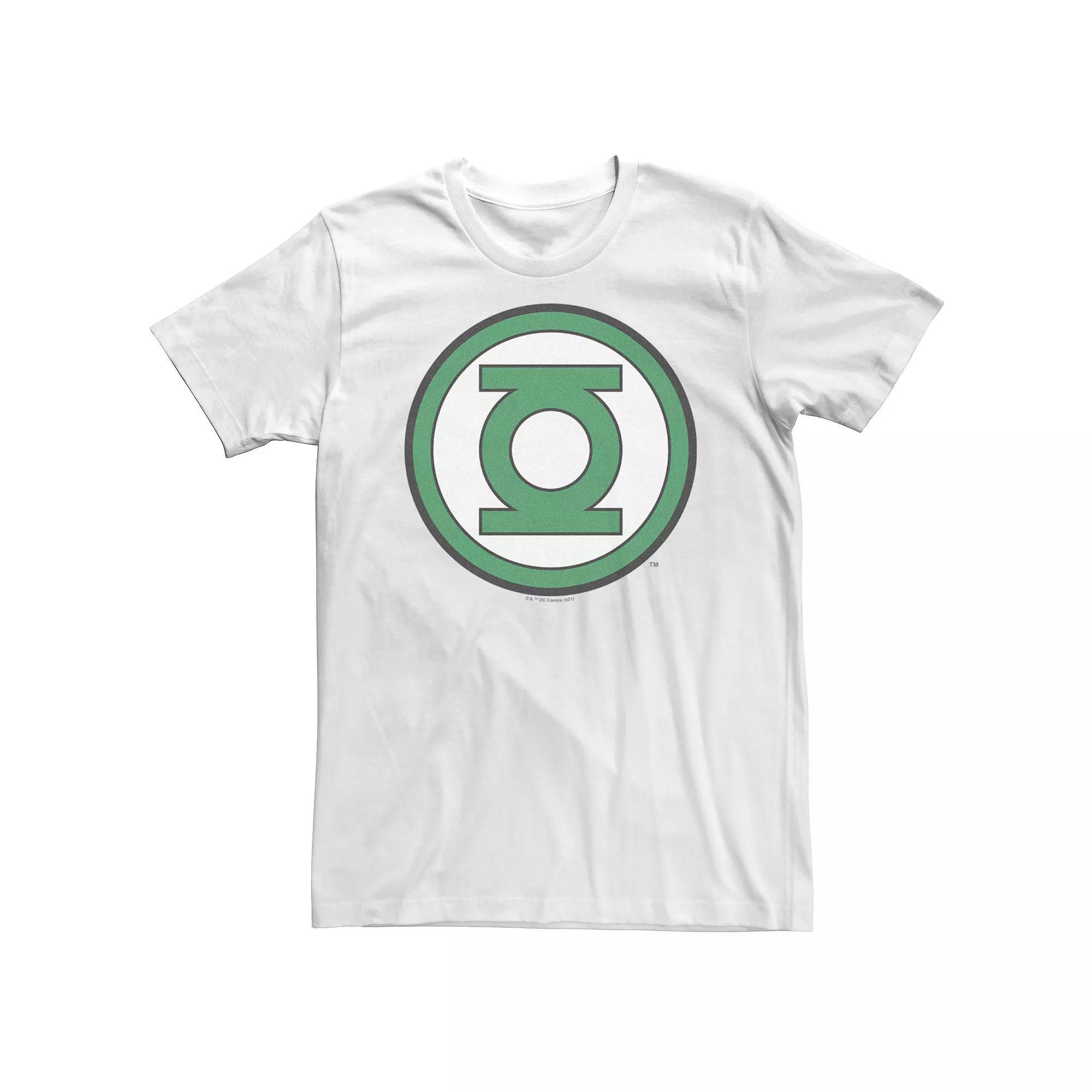 Big & Tall DC Comics Green Lantern Classic Logo Tee, Men's, Size: XL Tall, White Product Image