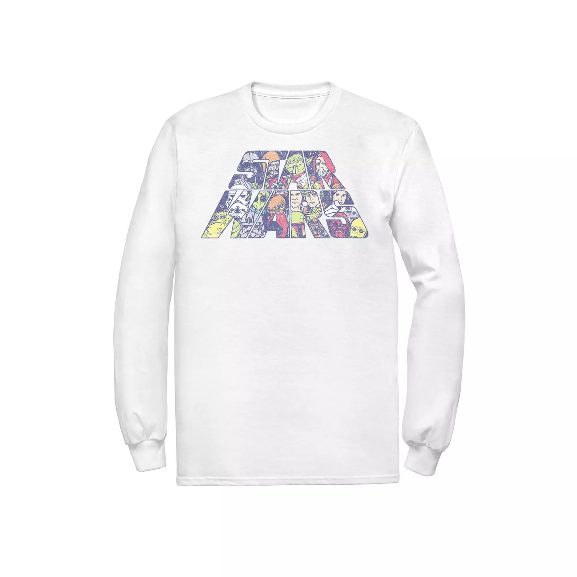 Men's Star Wars Logo Character Fill Tee, Size: Large, White Product Image