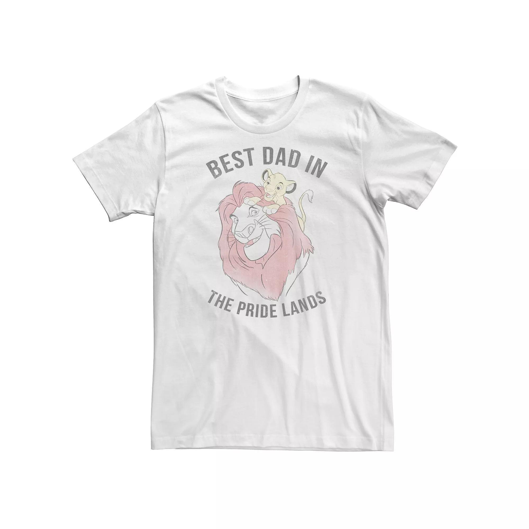 Big & Tall Disney Lion King Simba Mufasa Best Dad Tee, Men's, Size: 4XLT, White Product Image