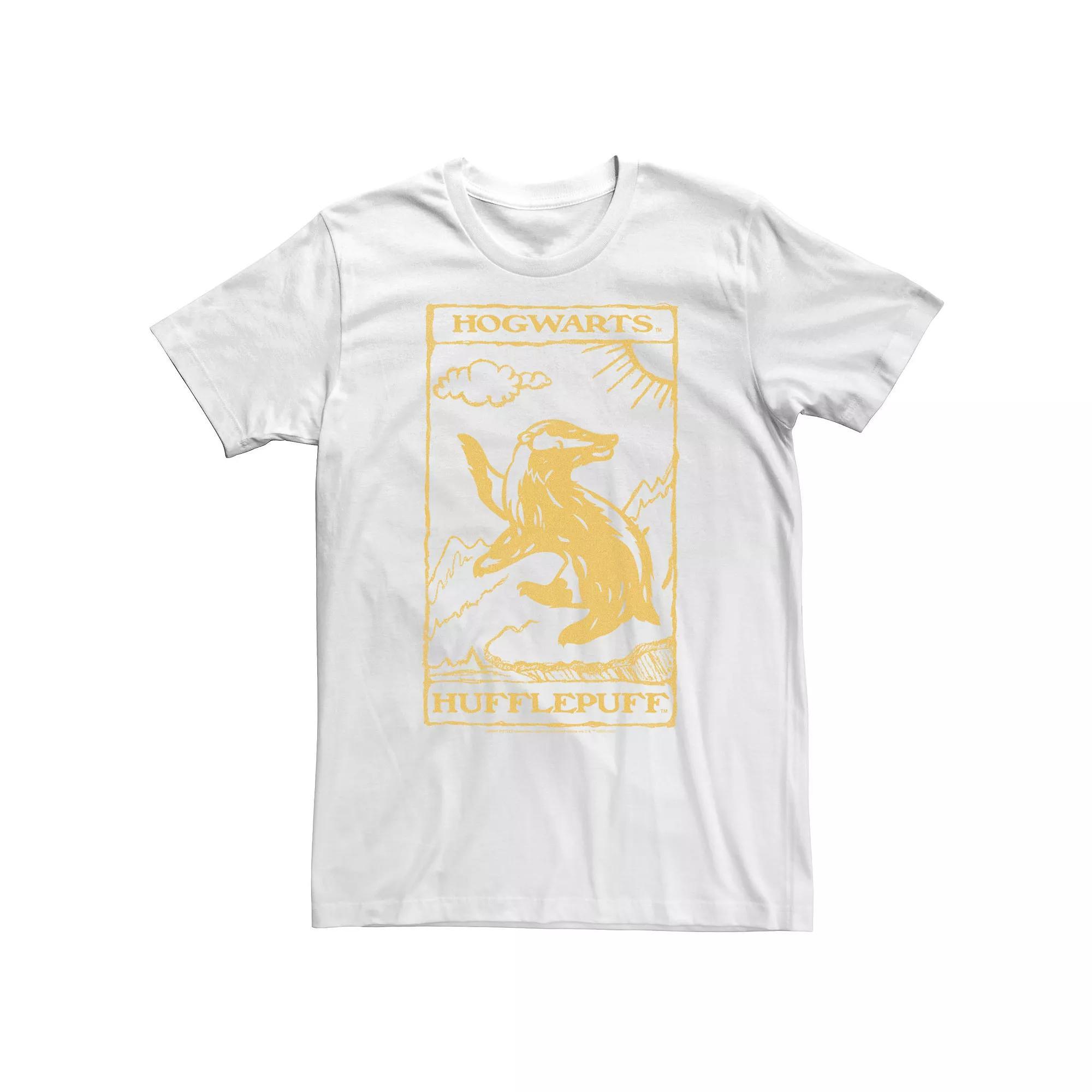 Big & Tall Harry Potter Hufflepuff Vintage Poster Tee, Men's, Size: 3XL Tall, White Product Image