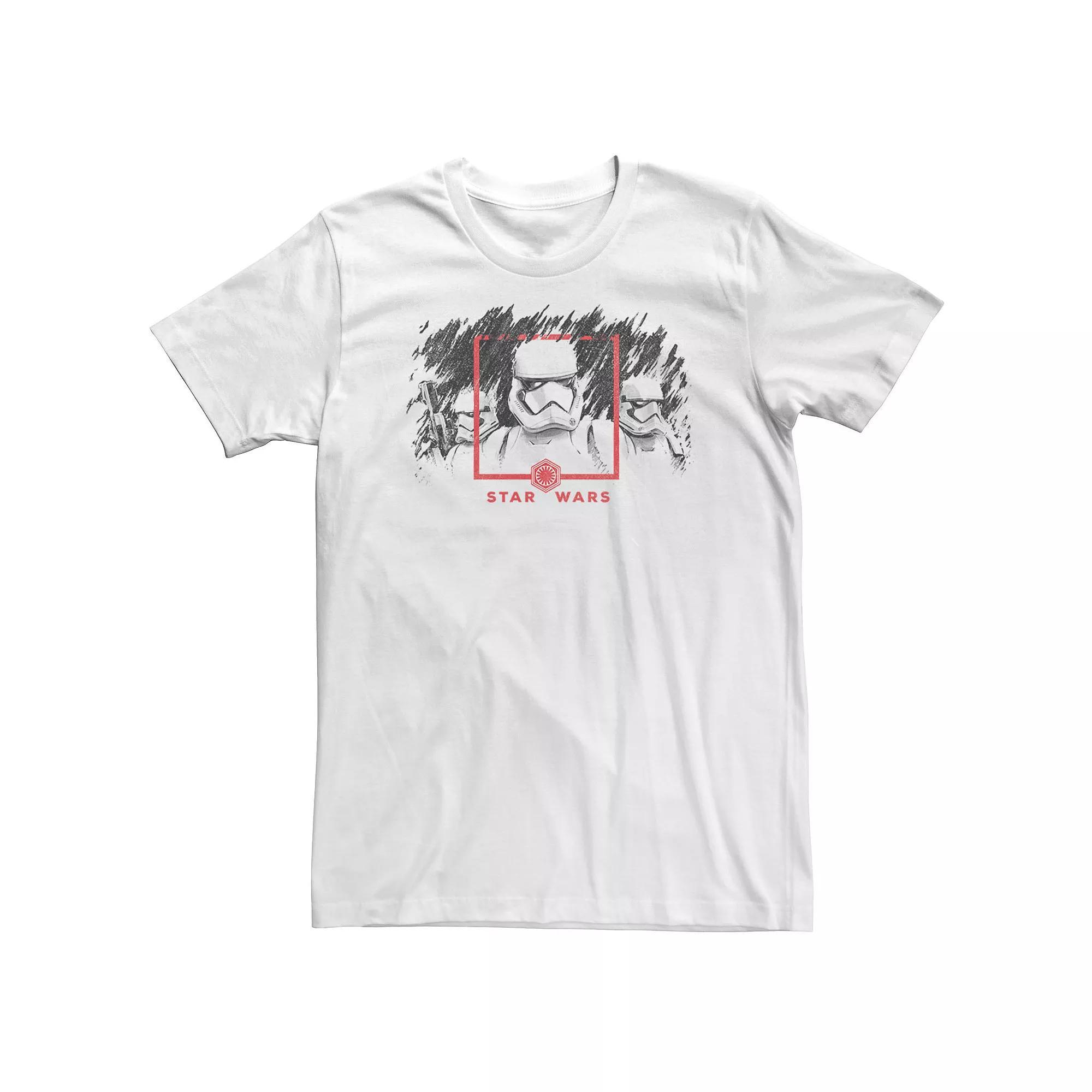Big & Tall Star Wars The Rise of Skywalker Stormtrooper Smudge Tee, Men's, Size: XL Tall, White Product Image