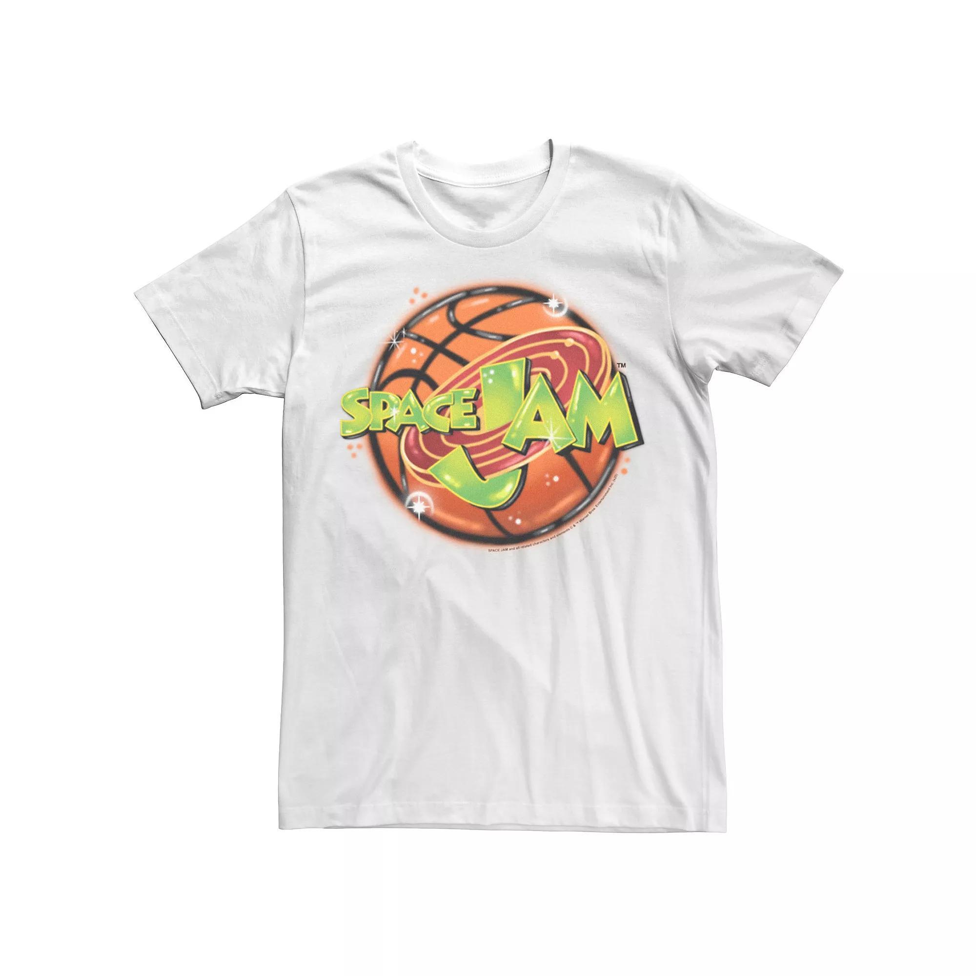 Men's Space Jam Airbrushed Logo Tee, Size: 3XL, White Product Image