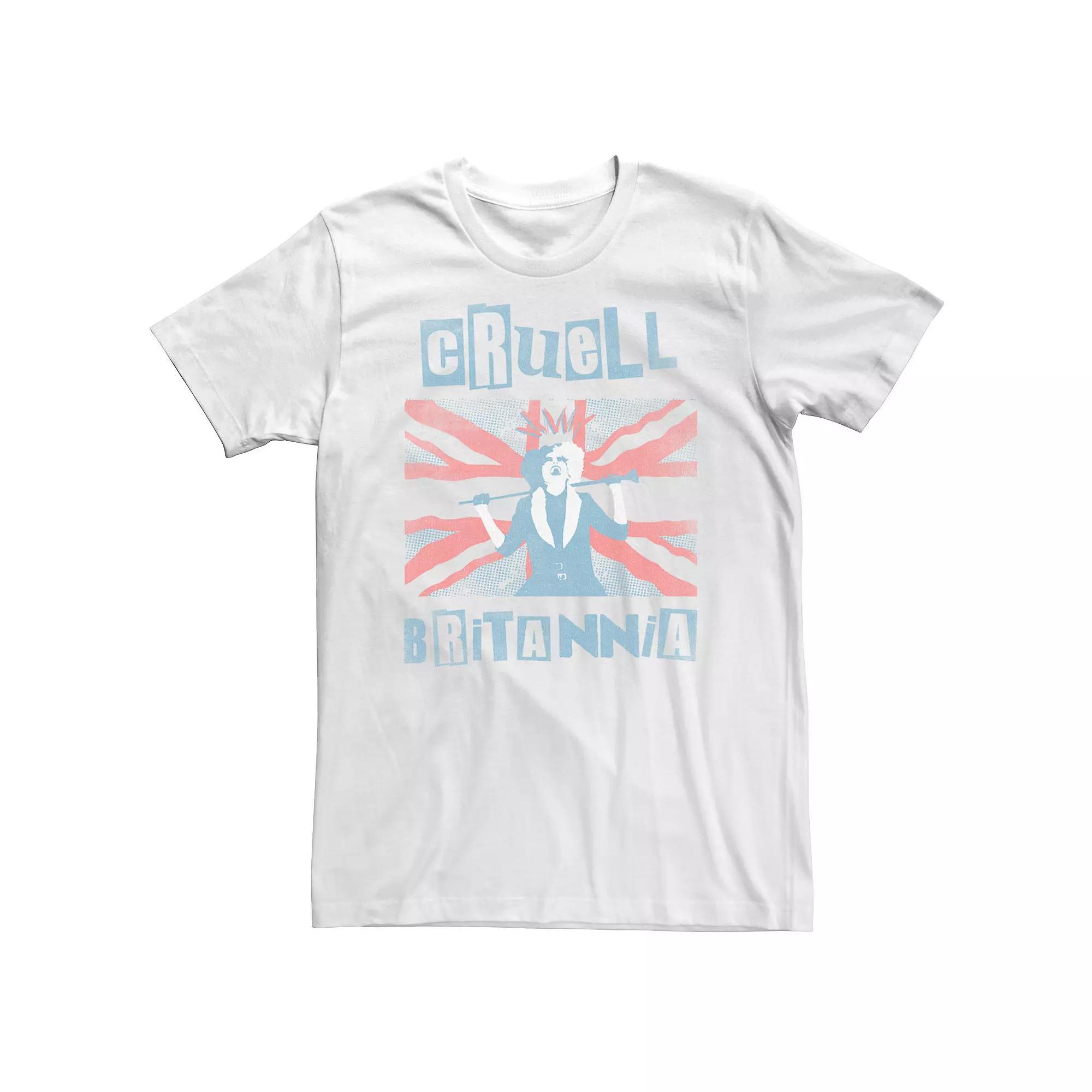 Big & Tall Disney Cruella Cruell Britannia Tee, Men's, Size: 5XL, White Product Image