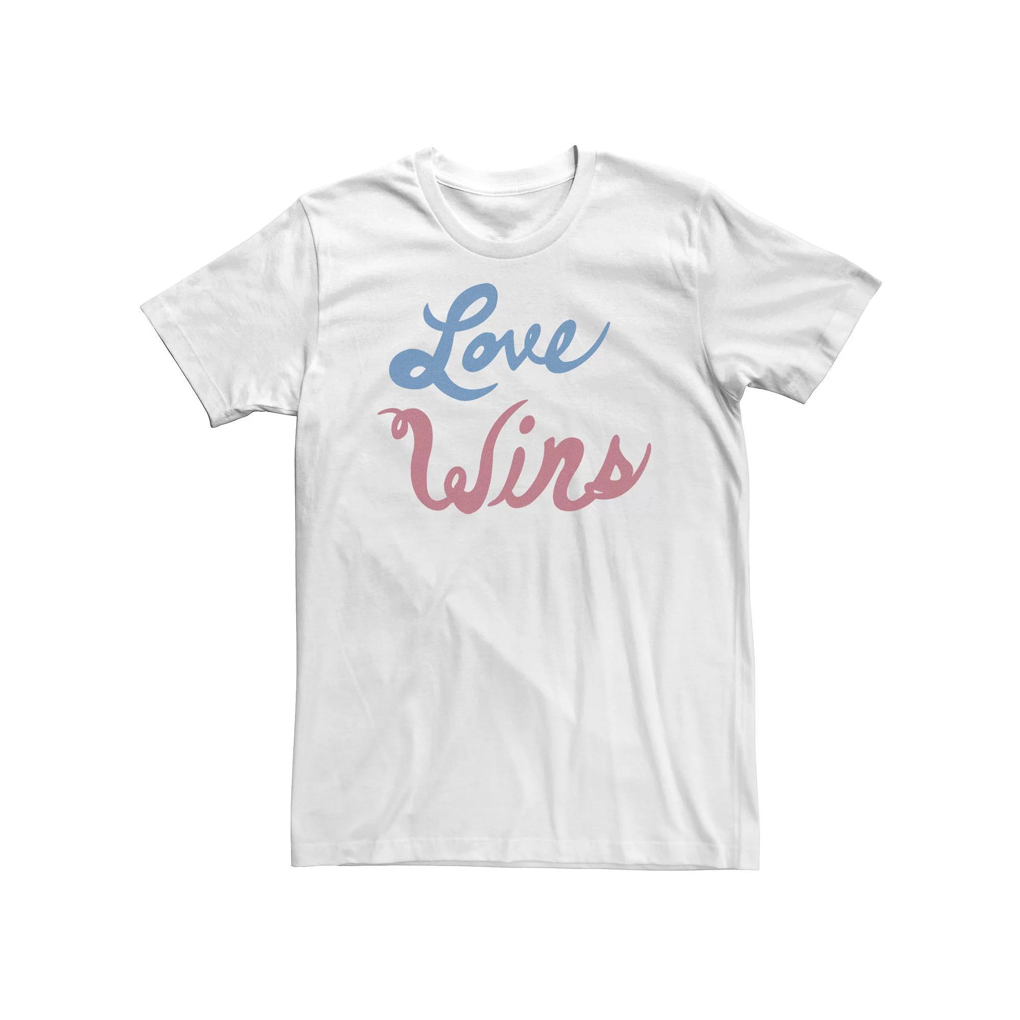 Big & Tall Americana "Love Wins" Tee, Men's, Size: 4XL, White Product Image