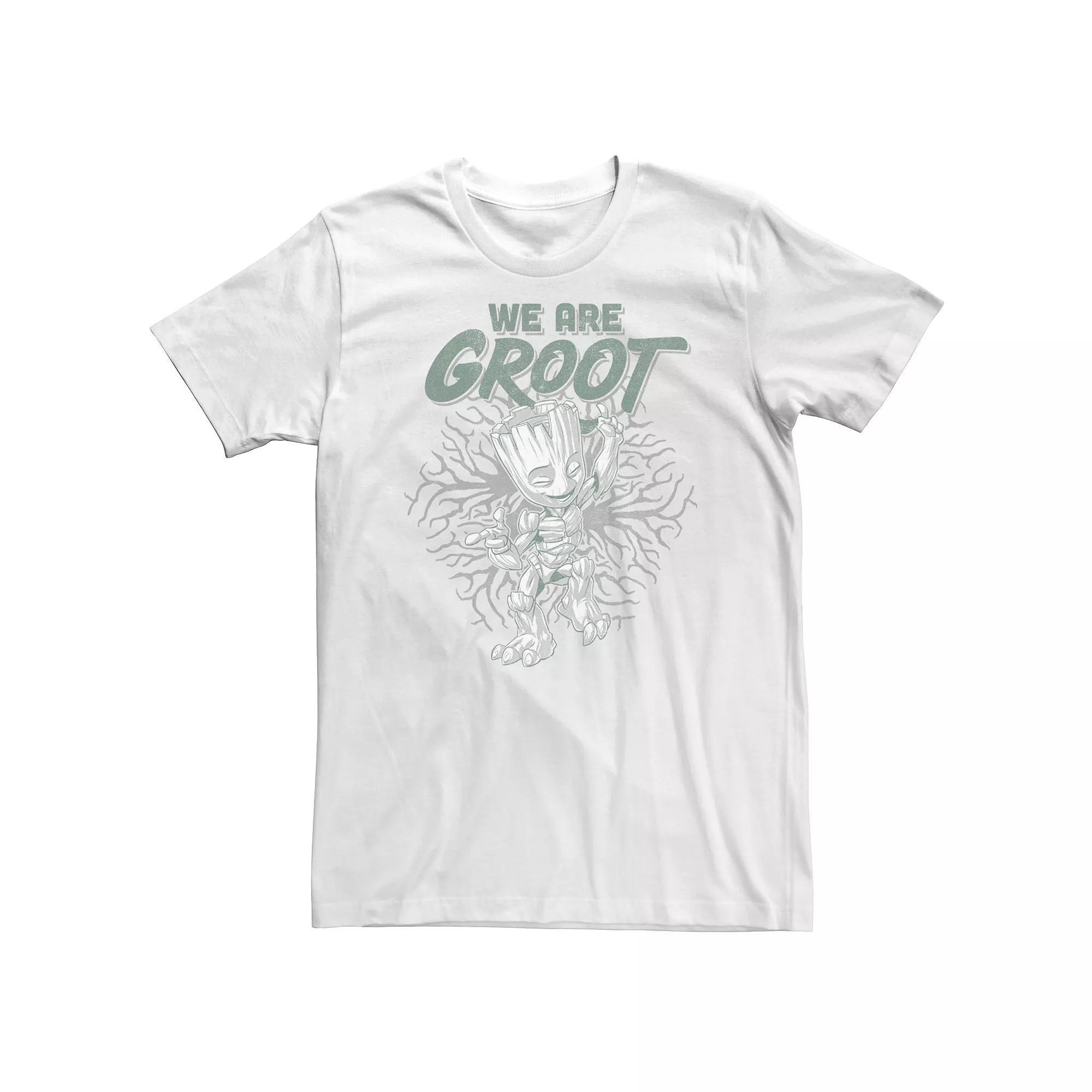 Big & Tall Marvel We Are Groot Tee, Men's, Size: 3XL, White Product Image