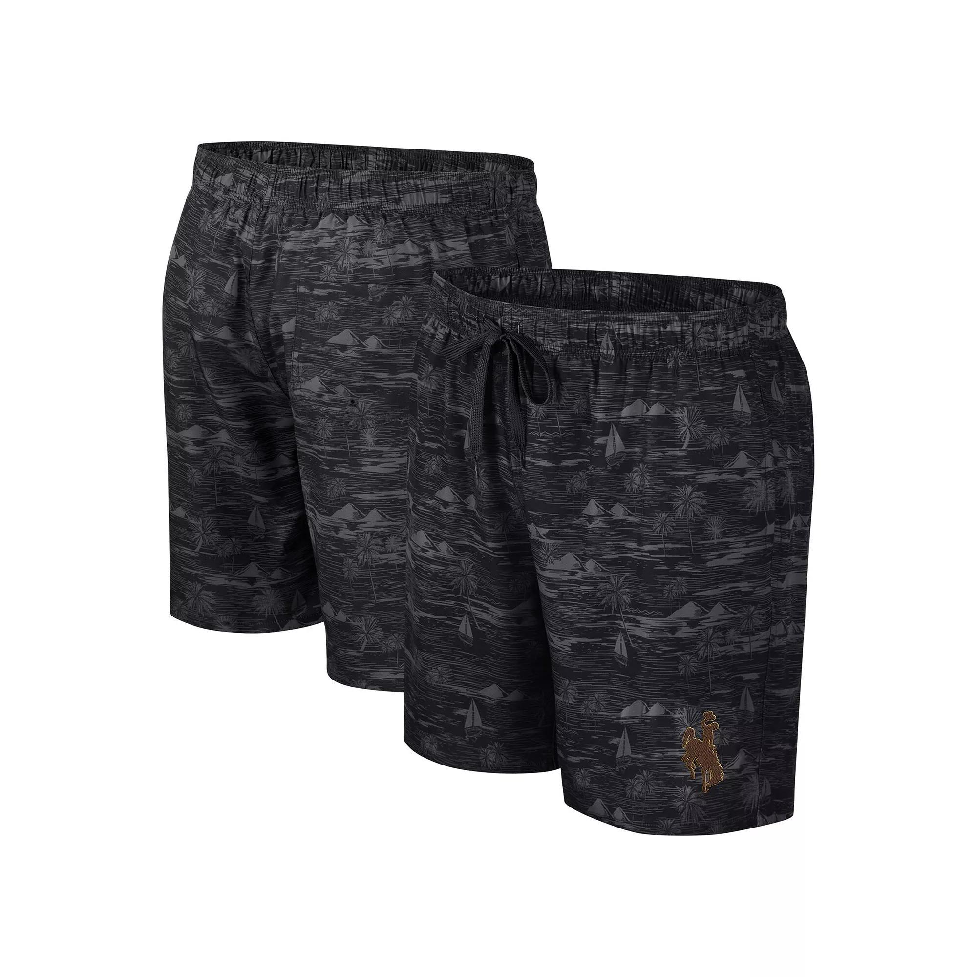 Men's Colosseum Black Wyoming Cowboys Ozark Swim Shorts, Size: 2XL, Wyo Black Product Image