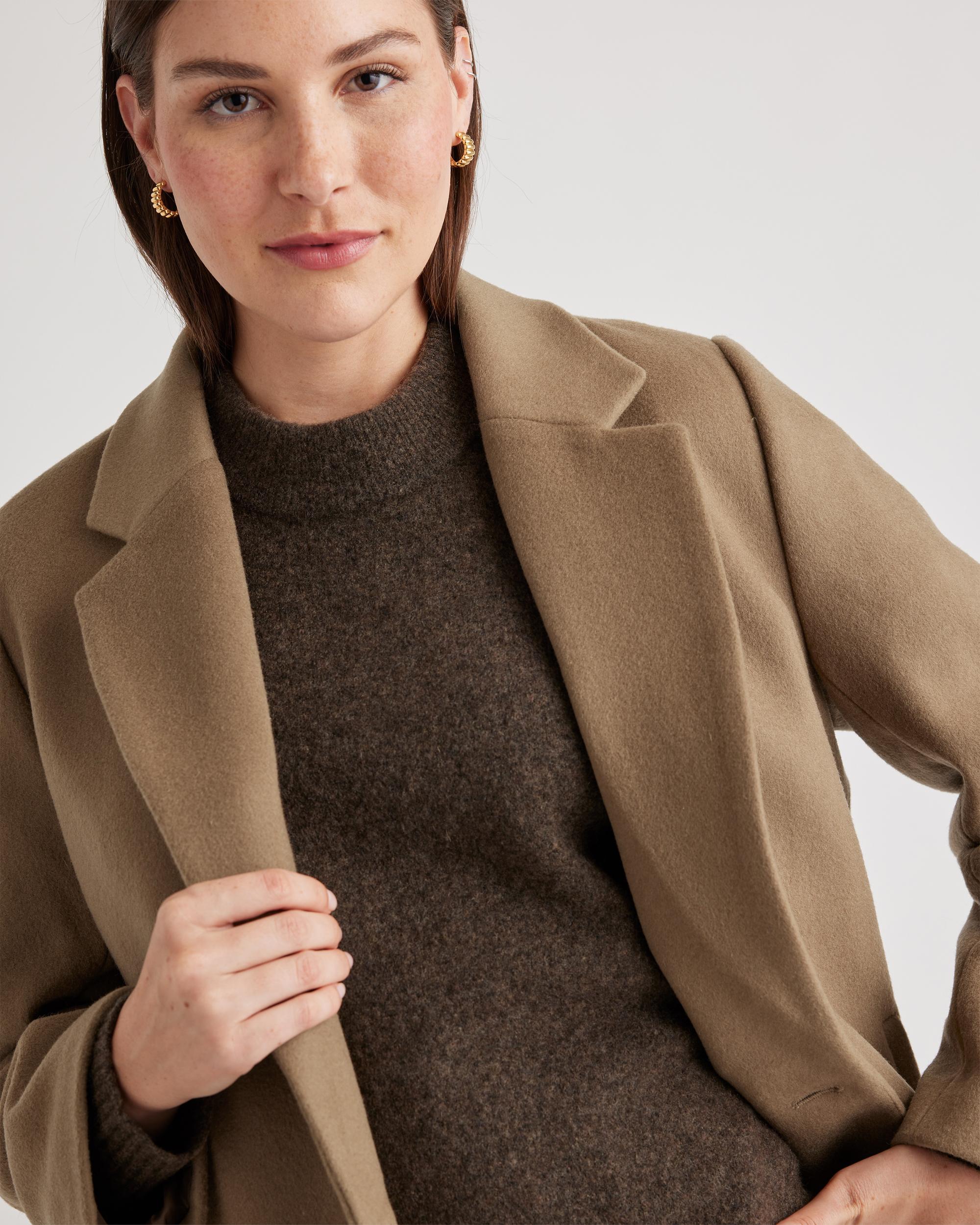 Quince | Women's Italian Wool Classic Single-Breasted Coat Wool/Nylon Product Image