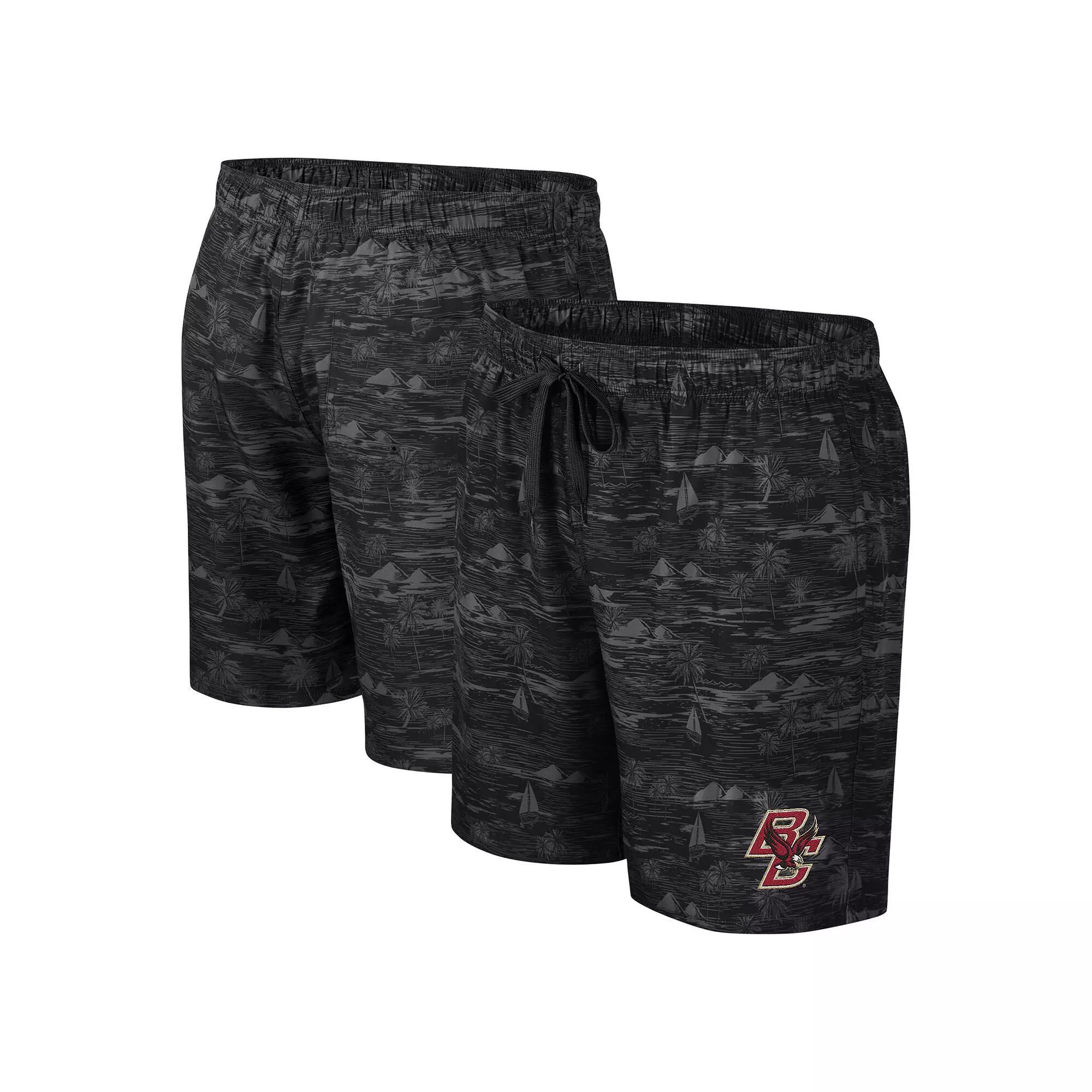 Men's Colosseum Black Wyoming Cowboys Ozark Swim Shorts, Size: 2XL, Wyo Black Product Image