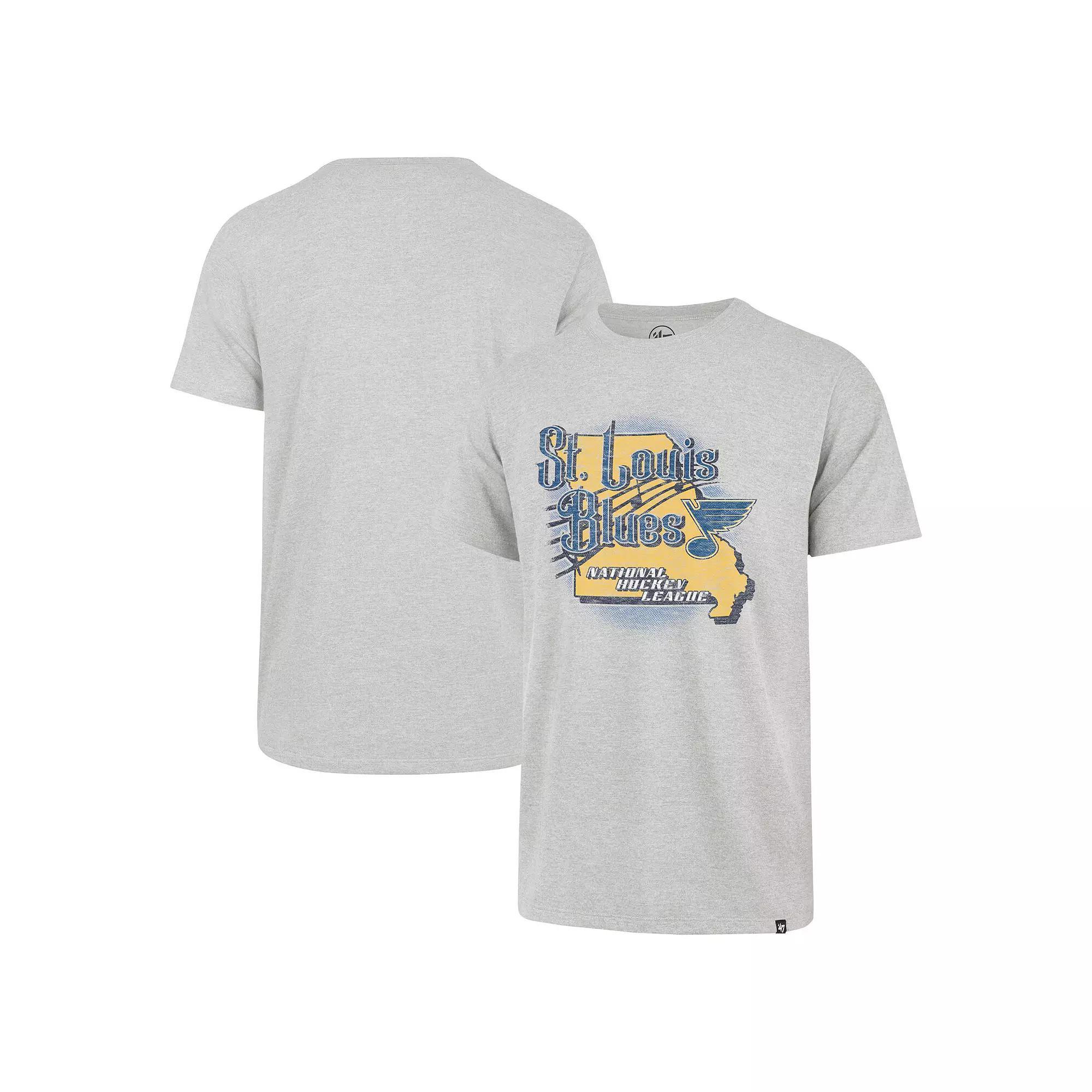 Men's '47 Gray St. Louis Blues Regional Localized Franklin T-Shirt, Size: Medium, Grey Product Image