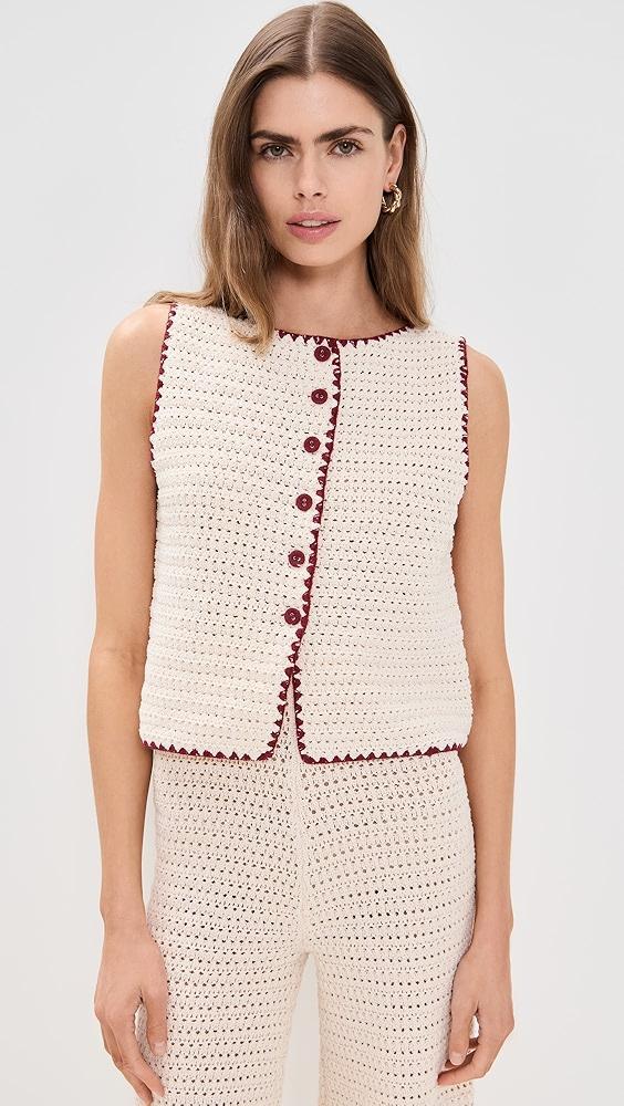 VRG GRL Stella Crochet Vest | Shopbop Product Image